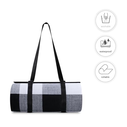 paco-home-picknickdecke-xxl-wasserdicht-schwarz-wei-3-200x300-cm image 8
