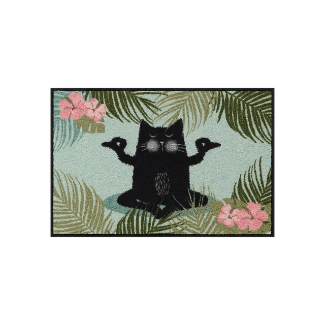 salonloewe-yoga-katze-eingangsmatte-50-x-75-cm image 1