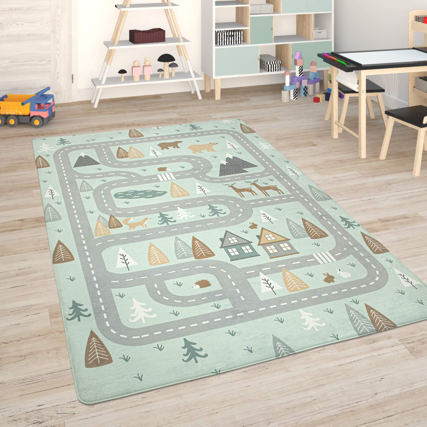 paco-home-kinderteppich-spielteppich-stra-enteppich-rund-120-cm-wei image 8