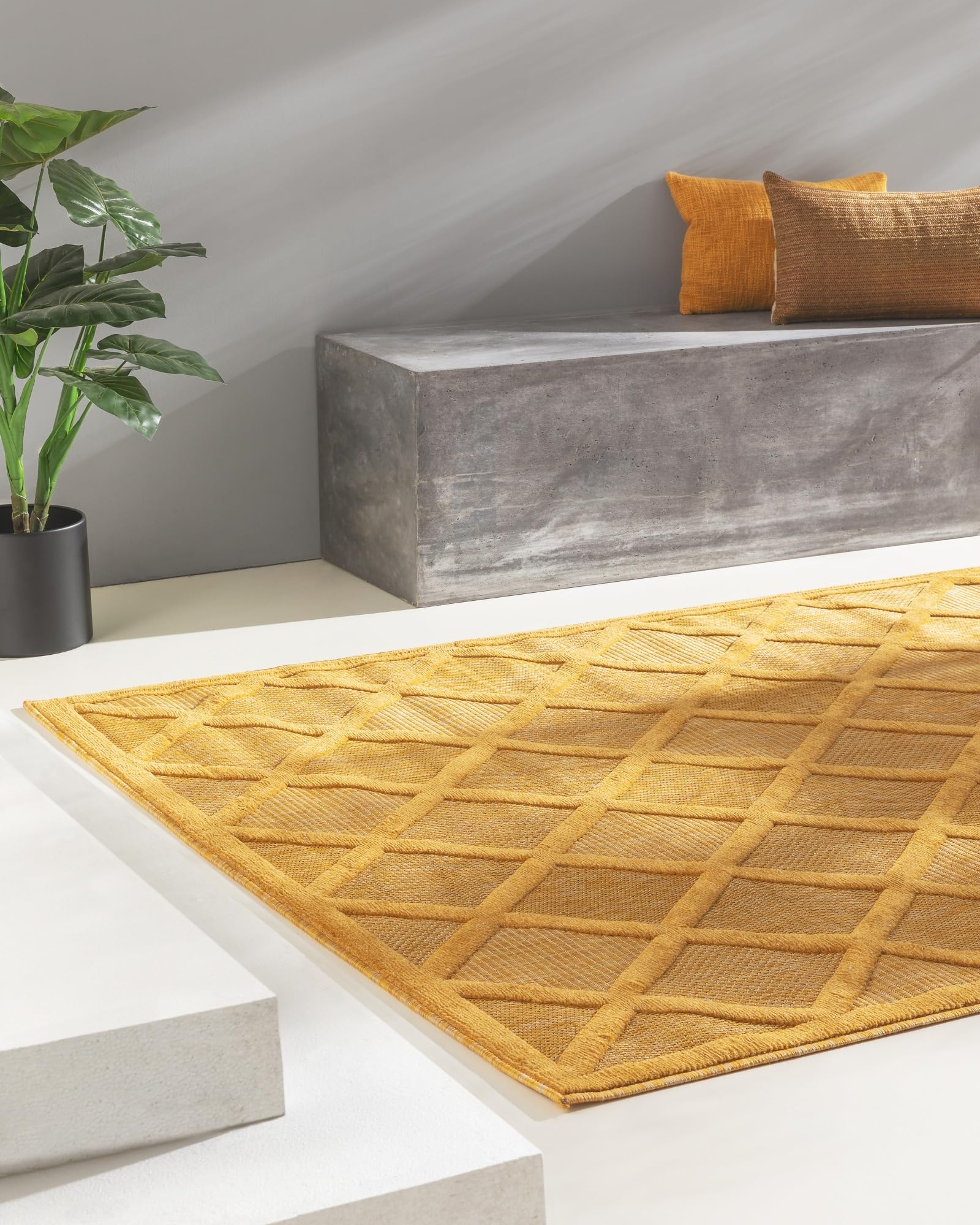 benuta-nest-teppich-bonte-gelb-80x150-cm-kunstfaser-in-outdoor-rechteckig-pflege image 1