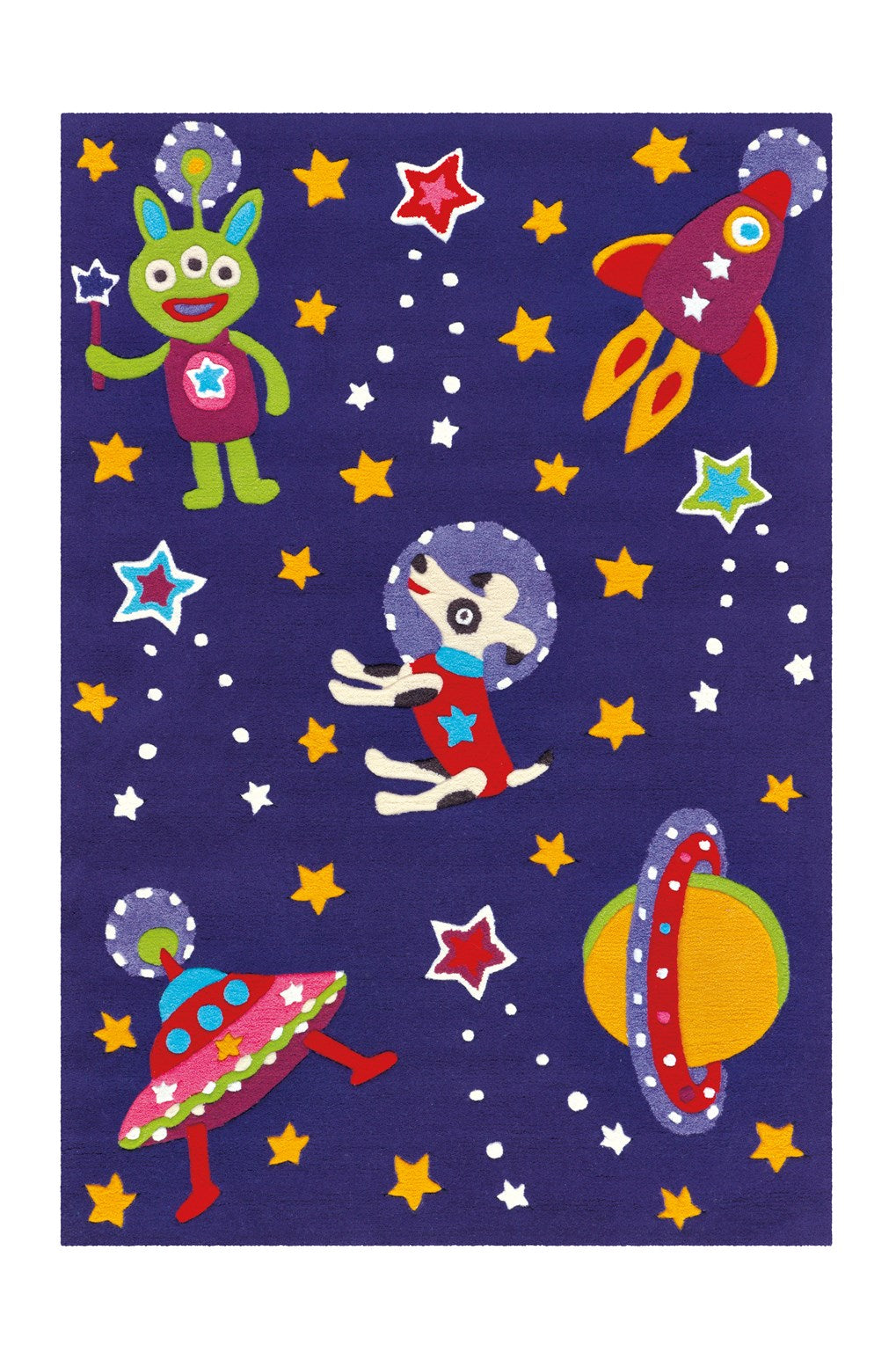 kayoom-spirit-glowy-3144-kinderteppich-mit-leuchtgarn-kurzfloriger-teppich-der-i image 1