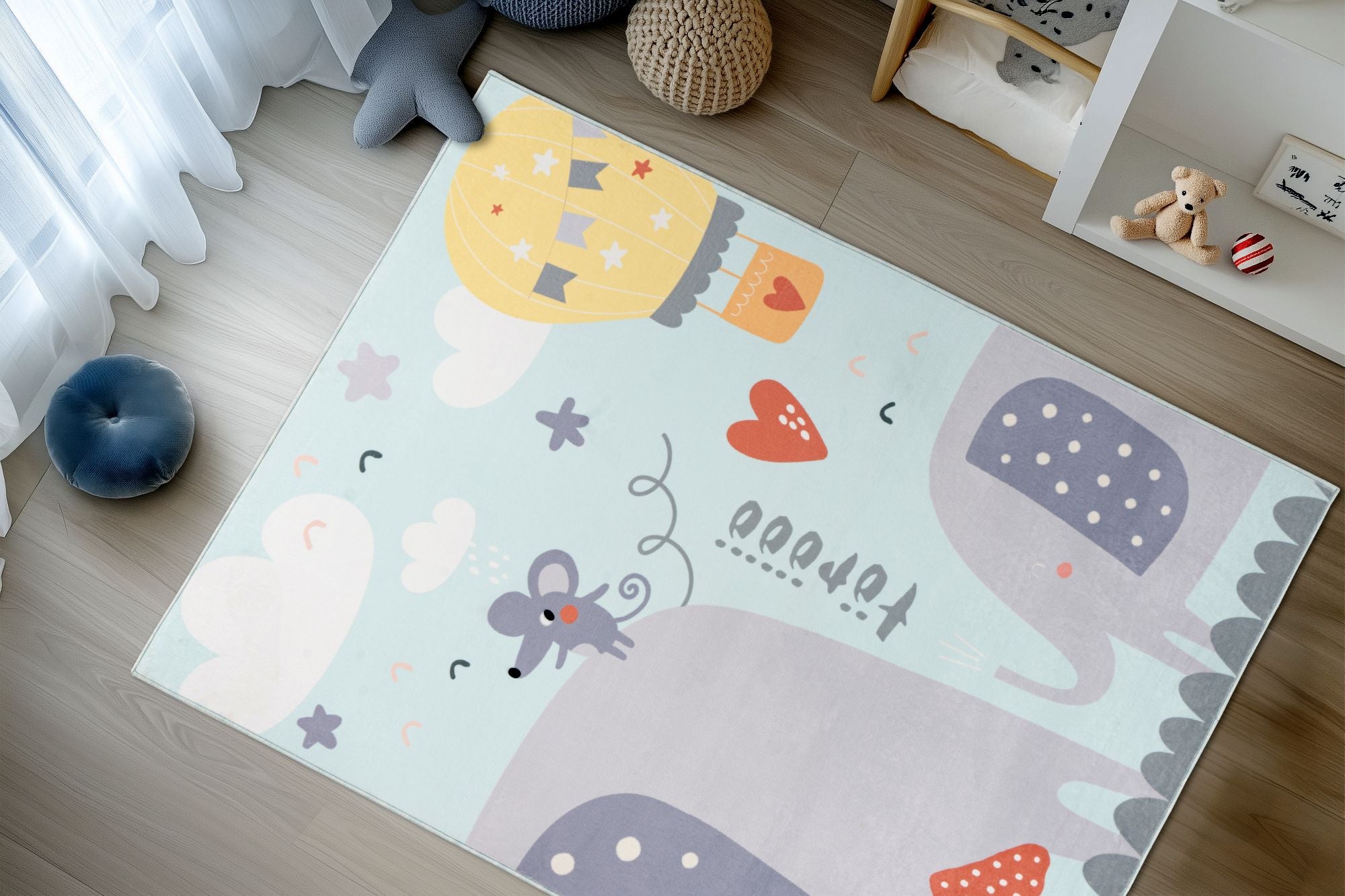 kayoom-wonder-130-kinderzimmerteppich-blau-farbenfrohes-kindermotiv-kurzflor-6-m image 4
