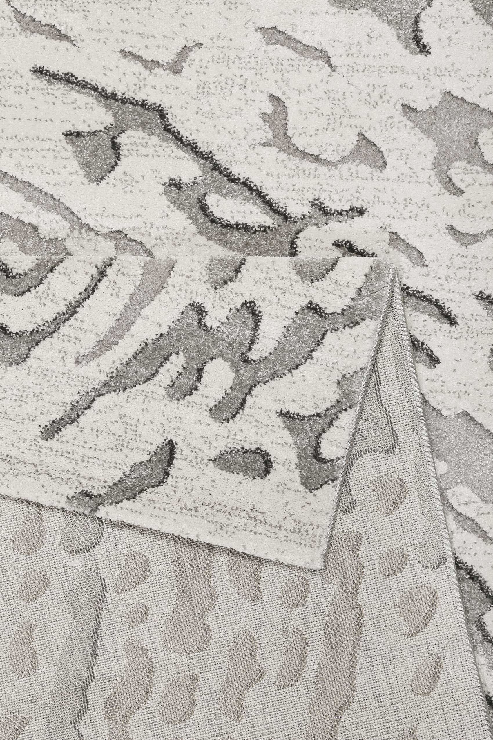 weconhome-kurzflor-teppich-forest-grau-silber-baumring-relief image 3