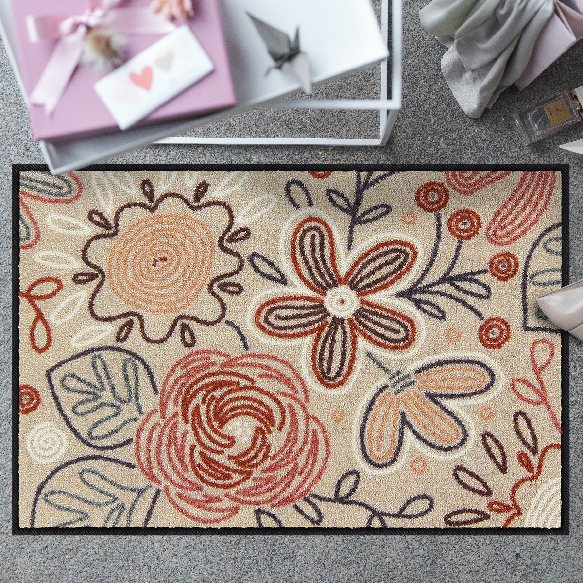 salonloewe-dot-flowers-rose-blue-eingangsmatte-50-x-75-cm image 2