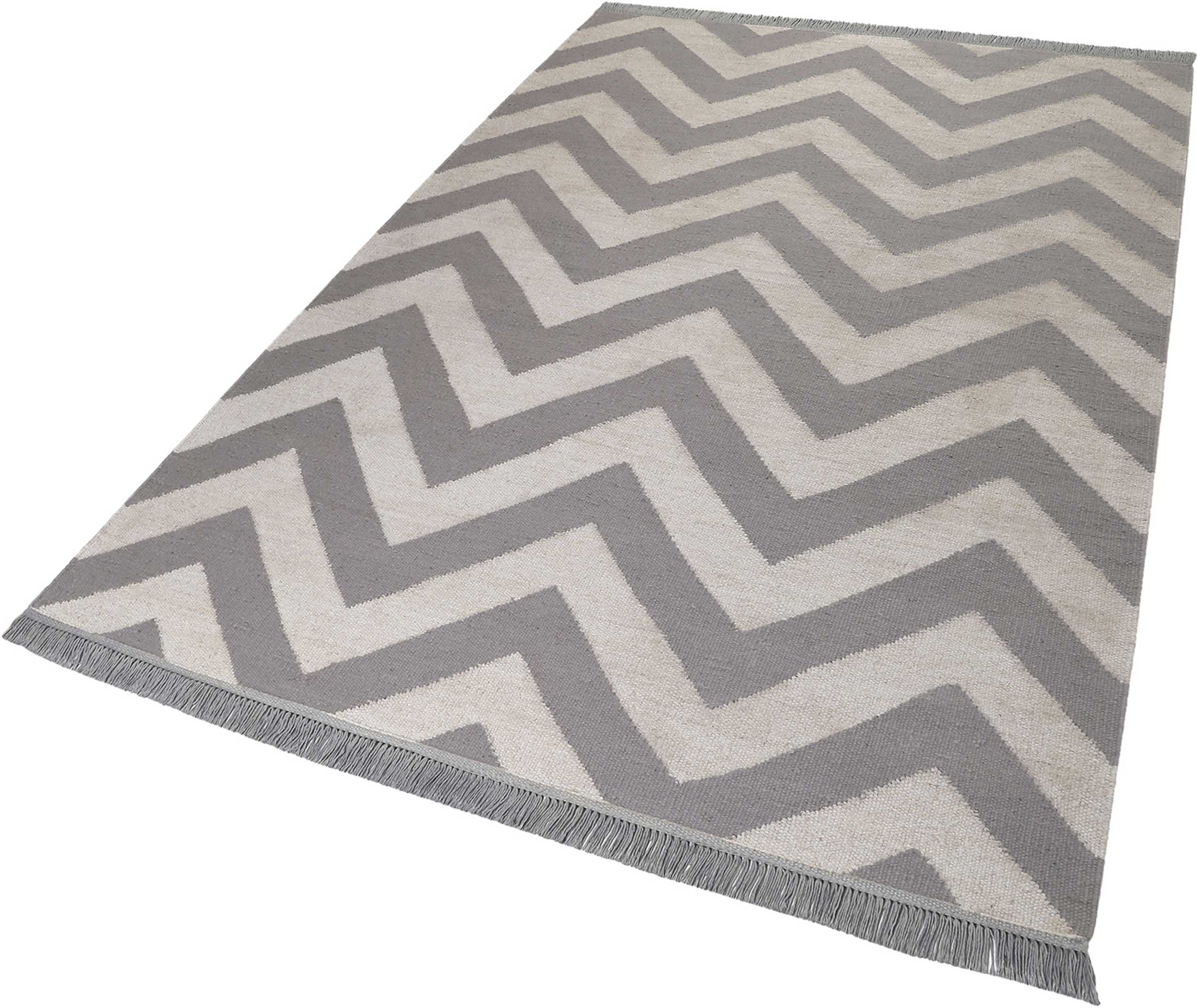 weconhome-zig-zag-kelim-teppich-grau-blau-naturfaser image 2