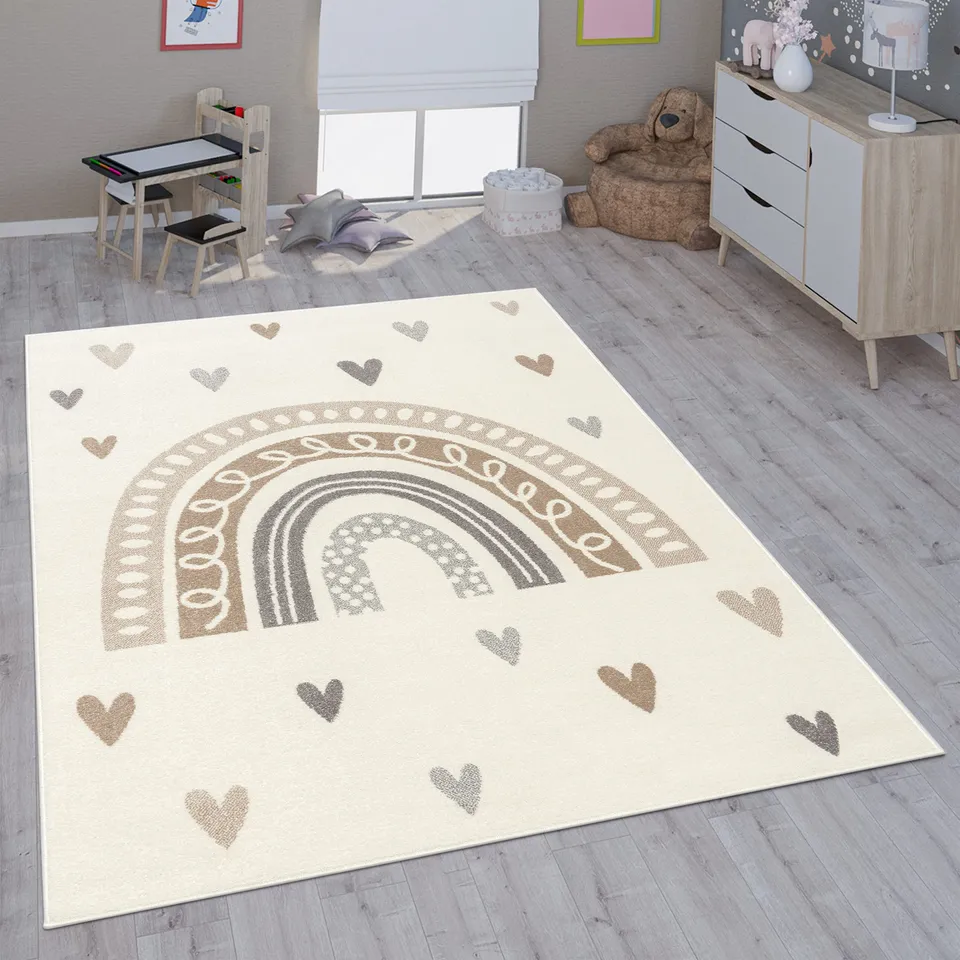 paco-home-kinderteppich-beige-120x160-cm-kurzflor image 1