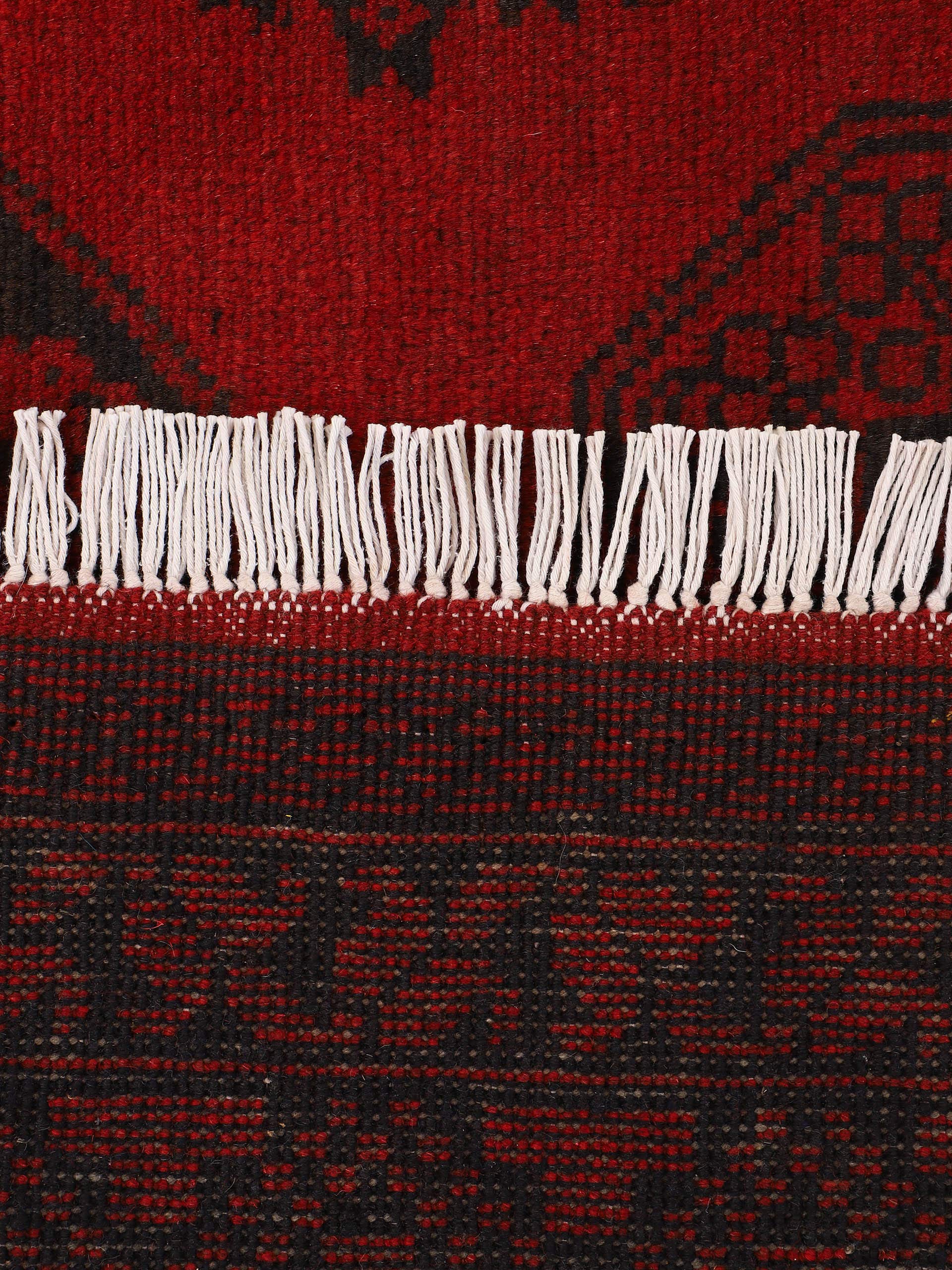 carpetfine-afghan-akhche-l-ufer-rot-80x200-cm-handgekn-pft-wolle image 7