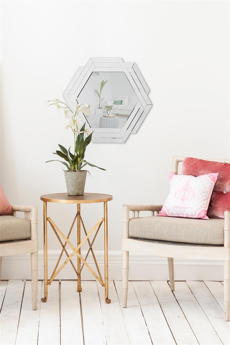 kayoom-wandspiegel-artemis-1610-silber-hexagon-form-ca-85-x-80-cm-silberner-rahm image 2
