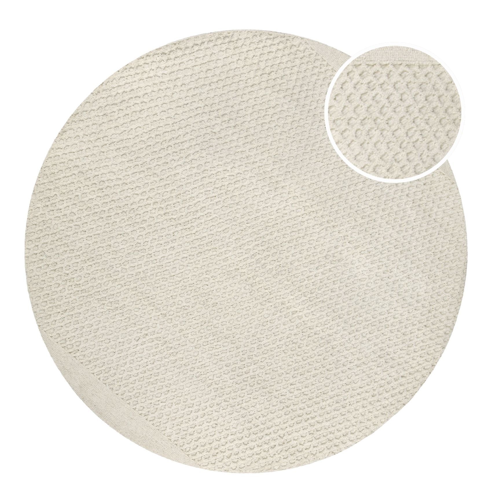 hamptons-by-weconhome-kurzflorteppich-rund-thirtyeight-creme-wei-handgetuftete-s image 1