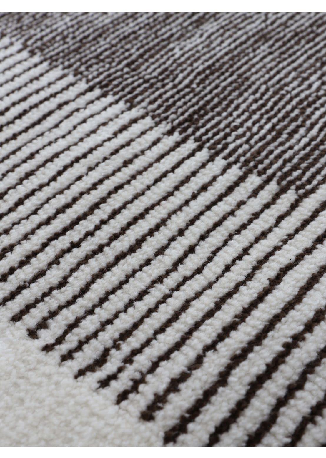 carpetfine-teppich-holly-weicher-kurzflorteppich-creme-braun-80x150-cm-rechtecki image 7