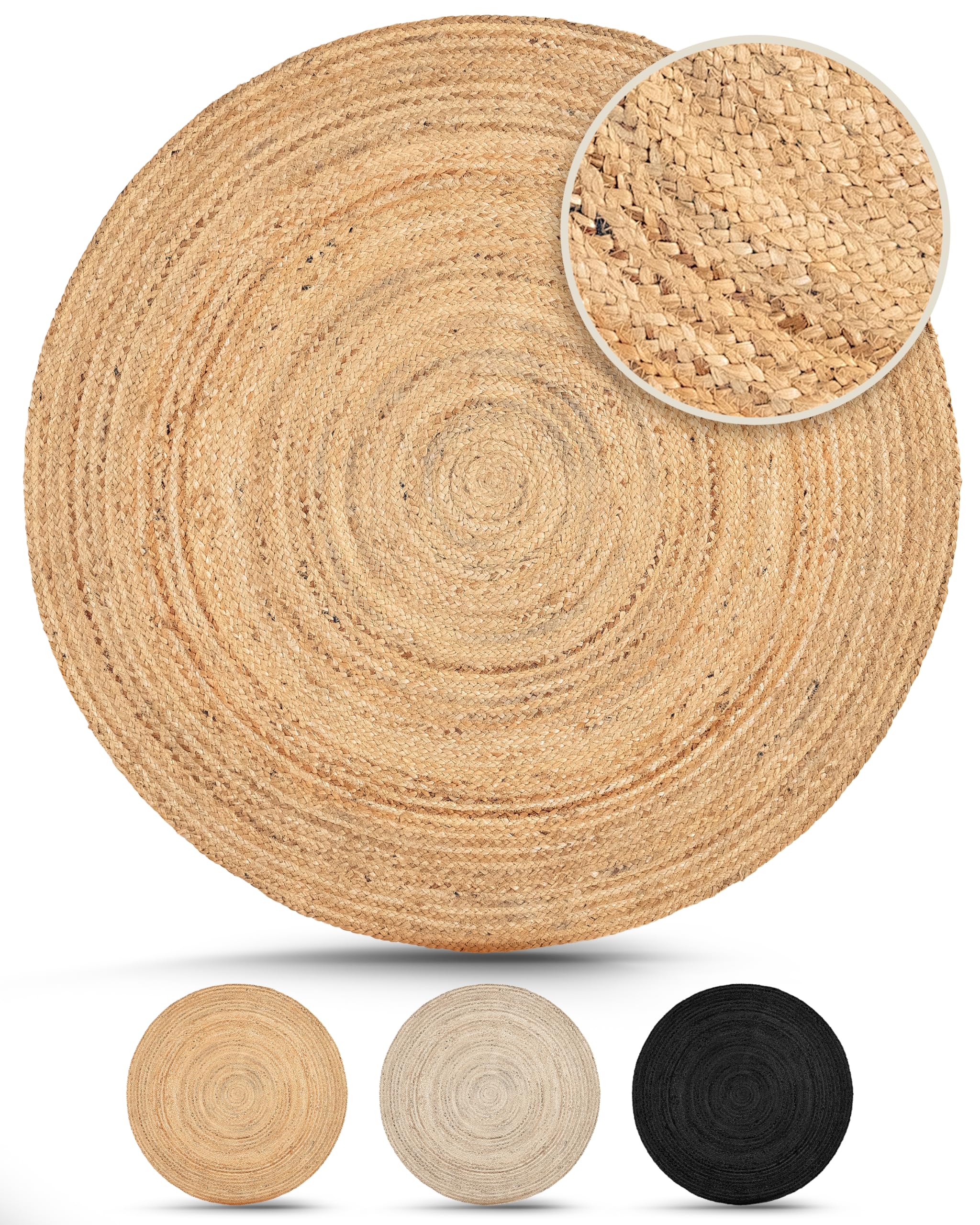 carpetfine-juteteppich-nele-beige-rund-60-cm image 3