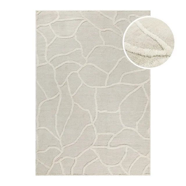 weconhome-hamptons-twentysix-kurzflor-teppich-creme-wei image 1