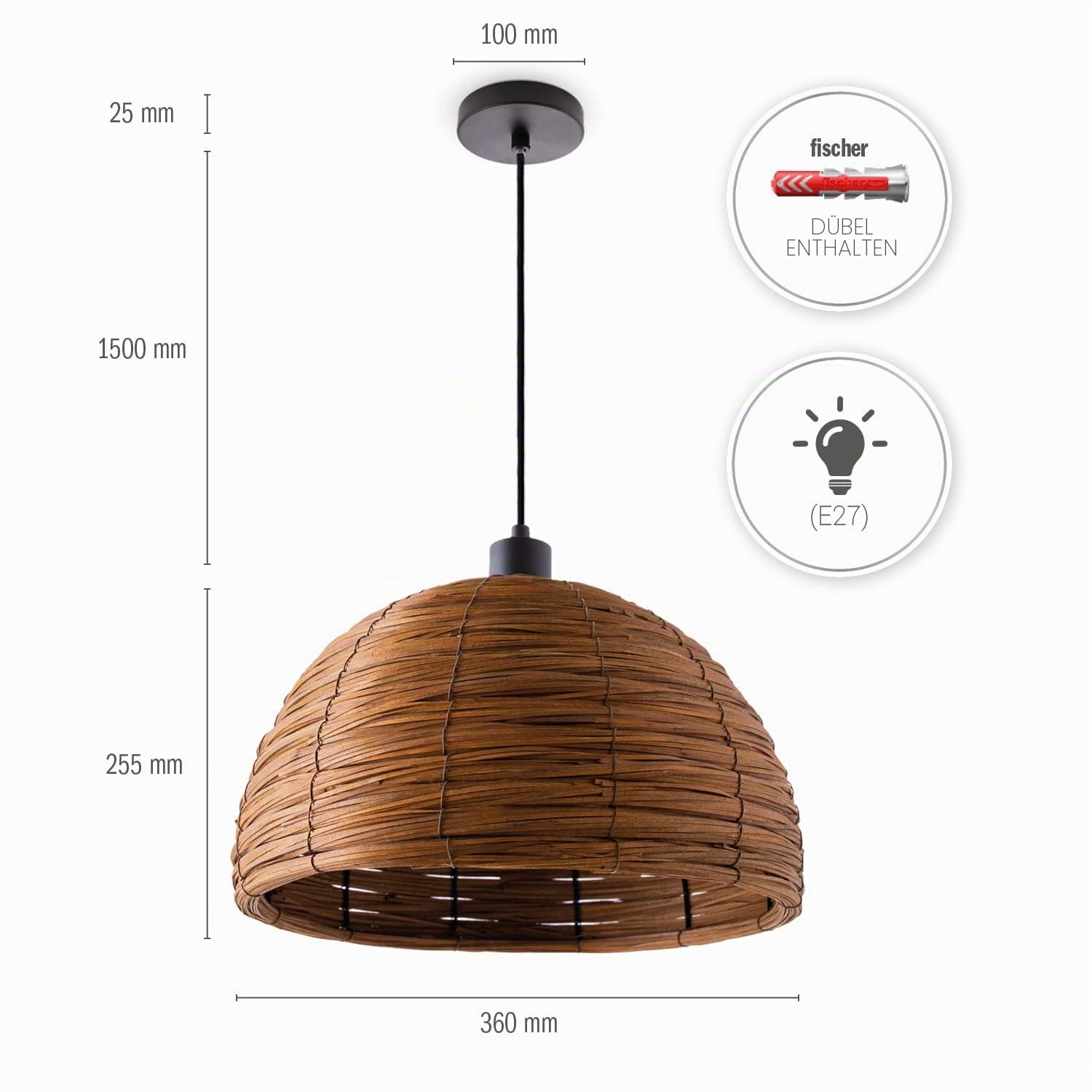 paco-home-pendelleuchte-korb-optik-e27-36-cm-braun-schwarz image 3