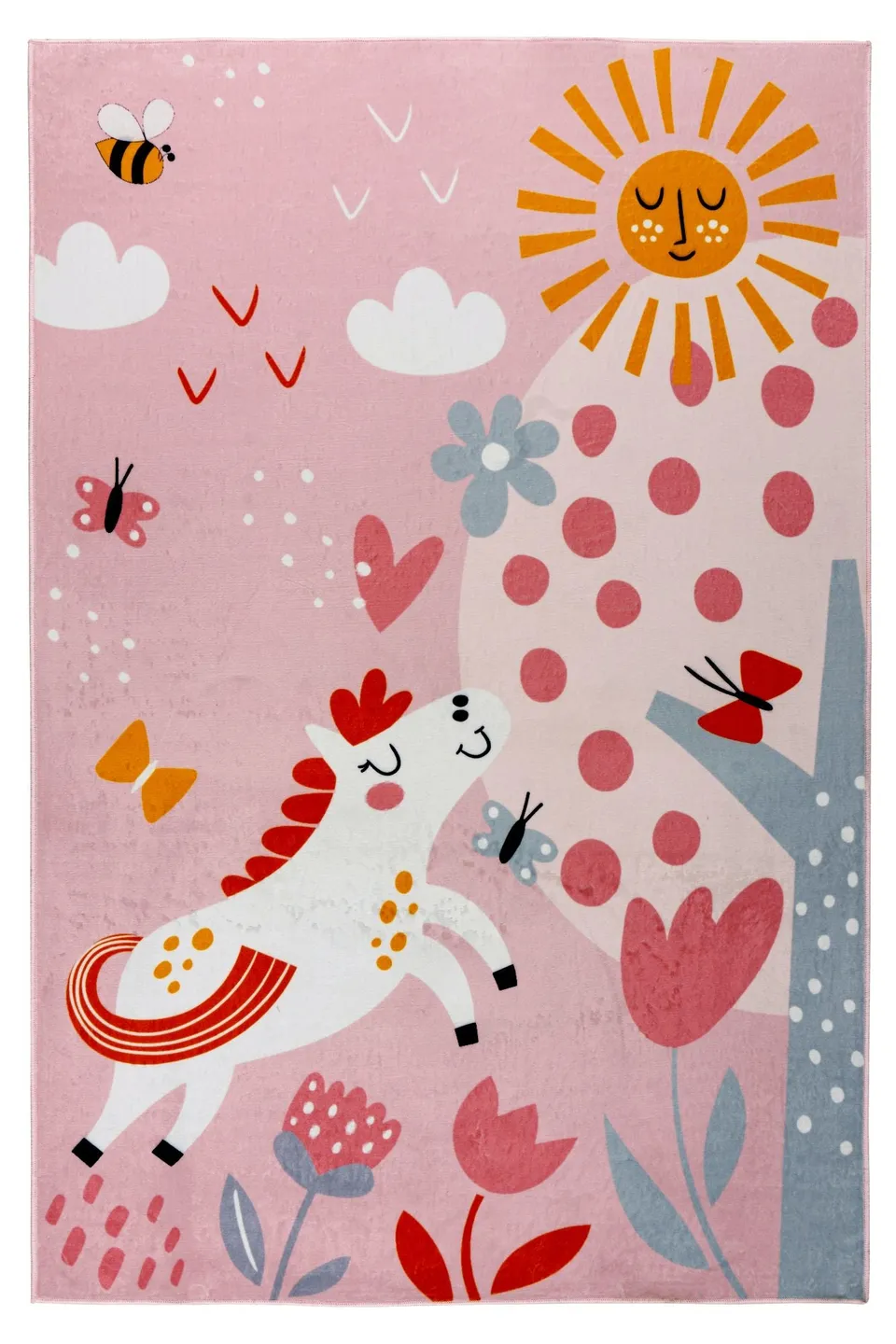 kayoom-wonder-126-kinderzimmerteppich-in-rosa-6-mm-kurzflor image 1