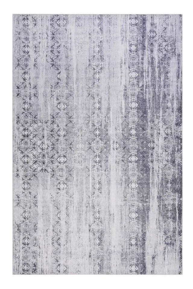 weconhome-vintage-teppich-alaska-grau-silber-maschinengewebter-kurzflor-oeko-tex image 1