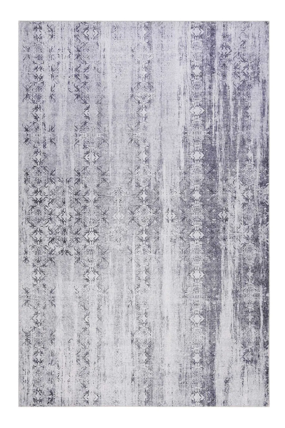 weconhome-vintage-teppich-alaska-grau-silber-maschinengewebter-kurzflor-oeko-tex image 1
