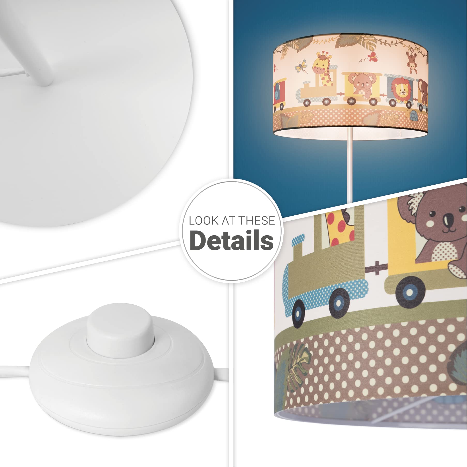 paco-home-kinder-stehlampe-dschungel-tiere-e27-einbeinig-wei-schirm-gr-n-38-cm image 5