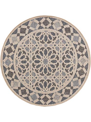 benuta-plus-in-outdoor-teppich-river-beige-blau-rund-130-cm-wetterfester-teppich image 5