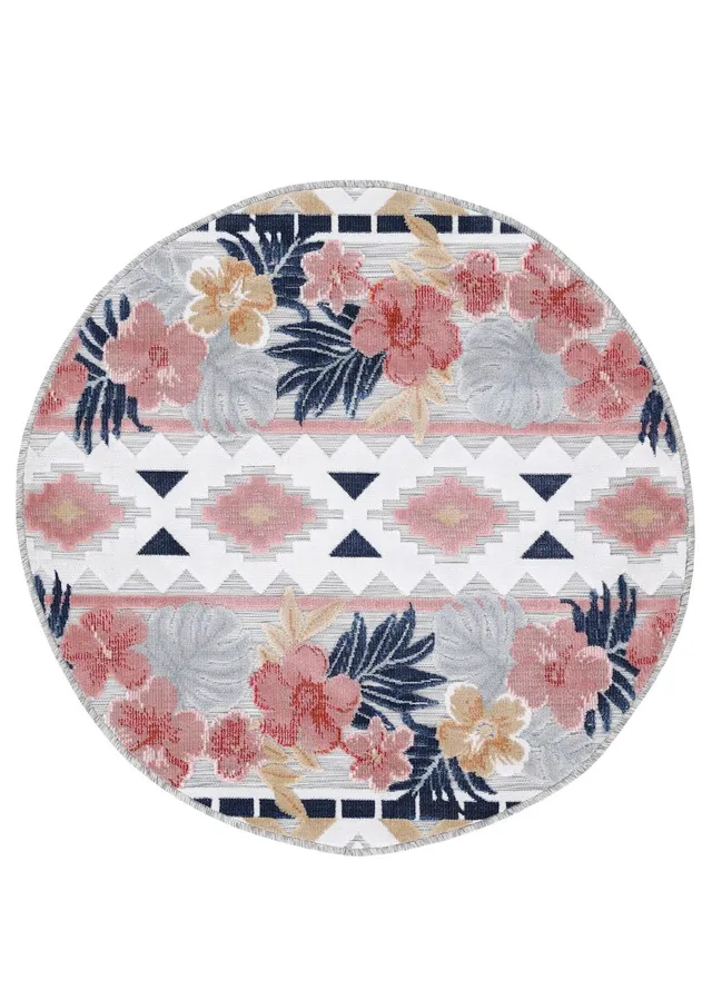 carpetfine-deja-rund-multicolor-120-cm-in-outdoor-teppich image 1