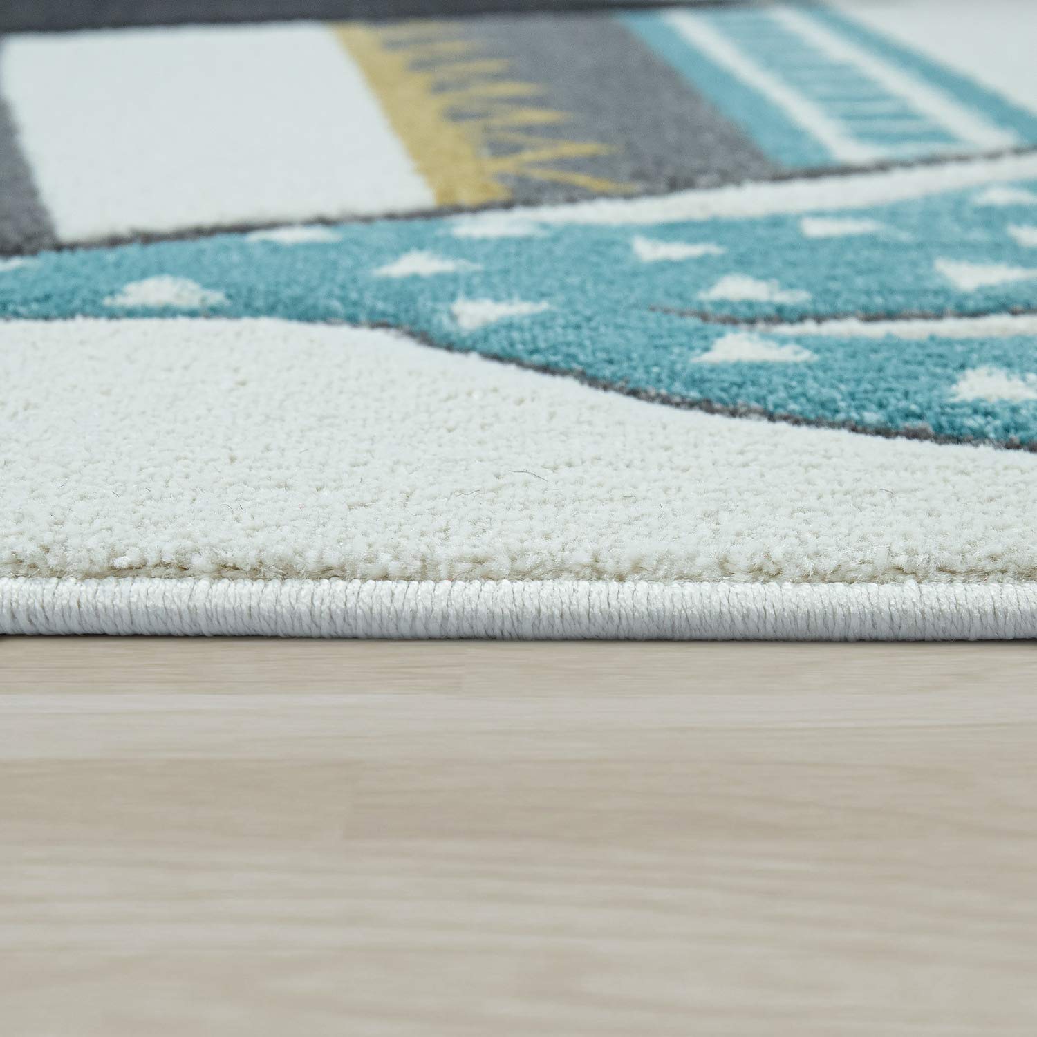 paco-home-kinder-teppich-indianer-zelt-3-d-140x200-cm-cream-grau-pastell image 2
