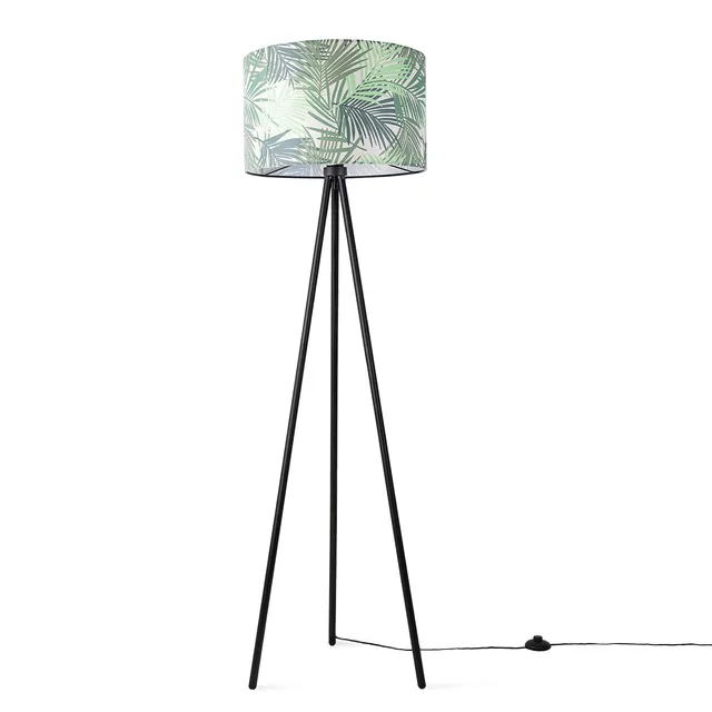 paco-home-stehleuchte-jungle-design-3-45-5-cm-dreibein-schwarz-e27 image 1