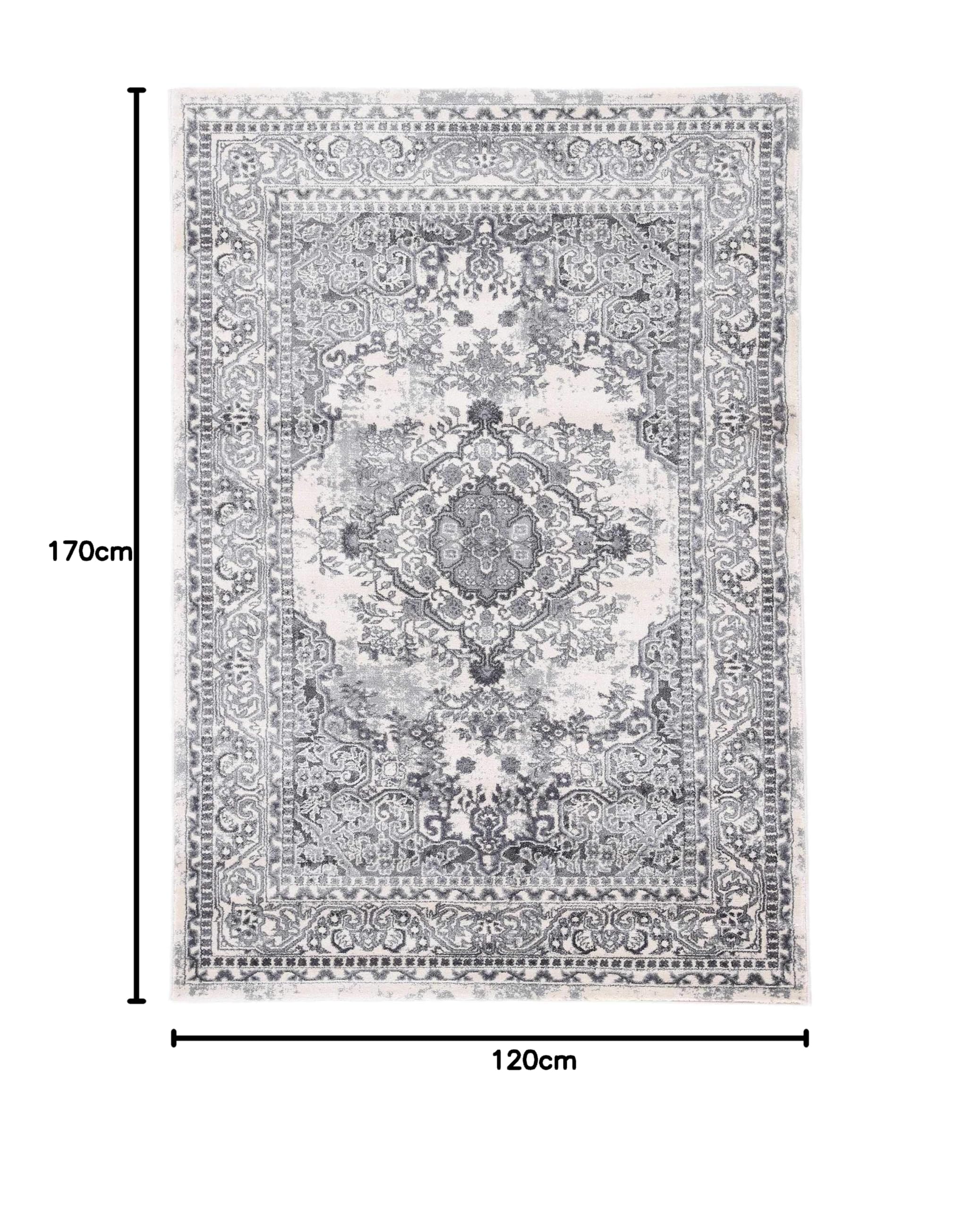 carpetfine-suna-teppich-grau-120x170-cm-moderner-vintage-teppich-f-r-wohn-und-sc image 2