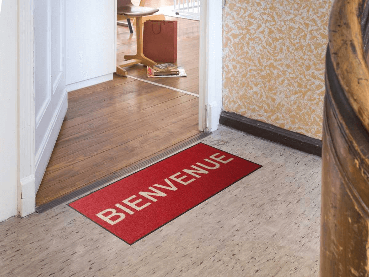 salonloewe-just-bienvenue-minimatte-30-x-75-cm-waschbare-fu-matte-mit-gummir-cke image 2