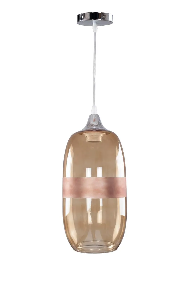 kayoom-h-ngelampe-kari-206-gelb-design-h-ngeleuchte-aus-glas-oval image 1
