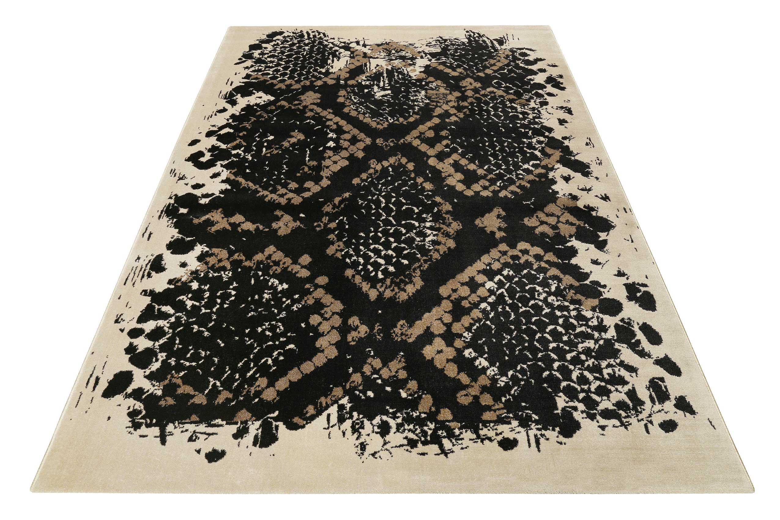 weconhome-teppich-phyton-animal-print-in-schwarz-beige-und-taupe-gewebt-syntheti image 2