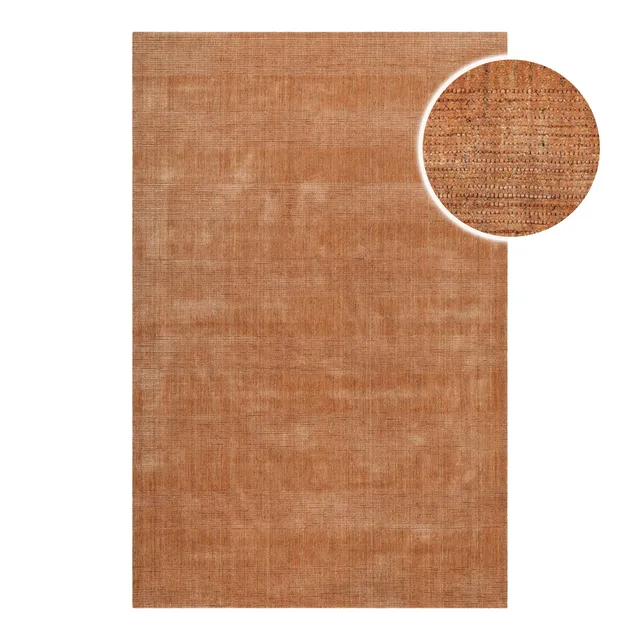 weconhome-seattle-kurzflor-teppich-kupfer-braun-tencel image 1
