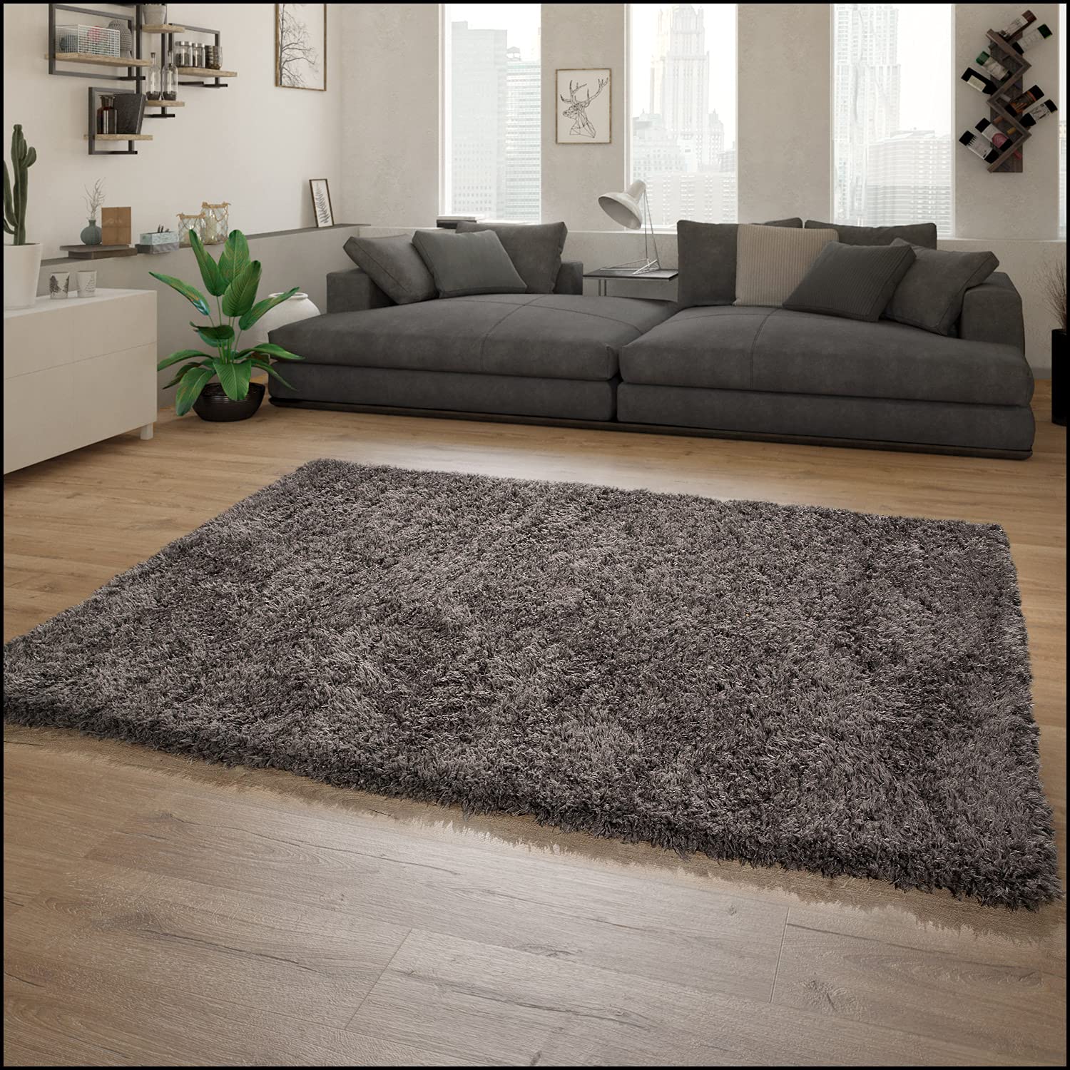 paco-home-shaggy-plus-hochflor-teppich-80x150-cm-anthrazit image 2