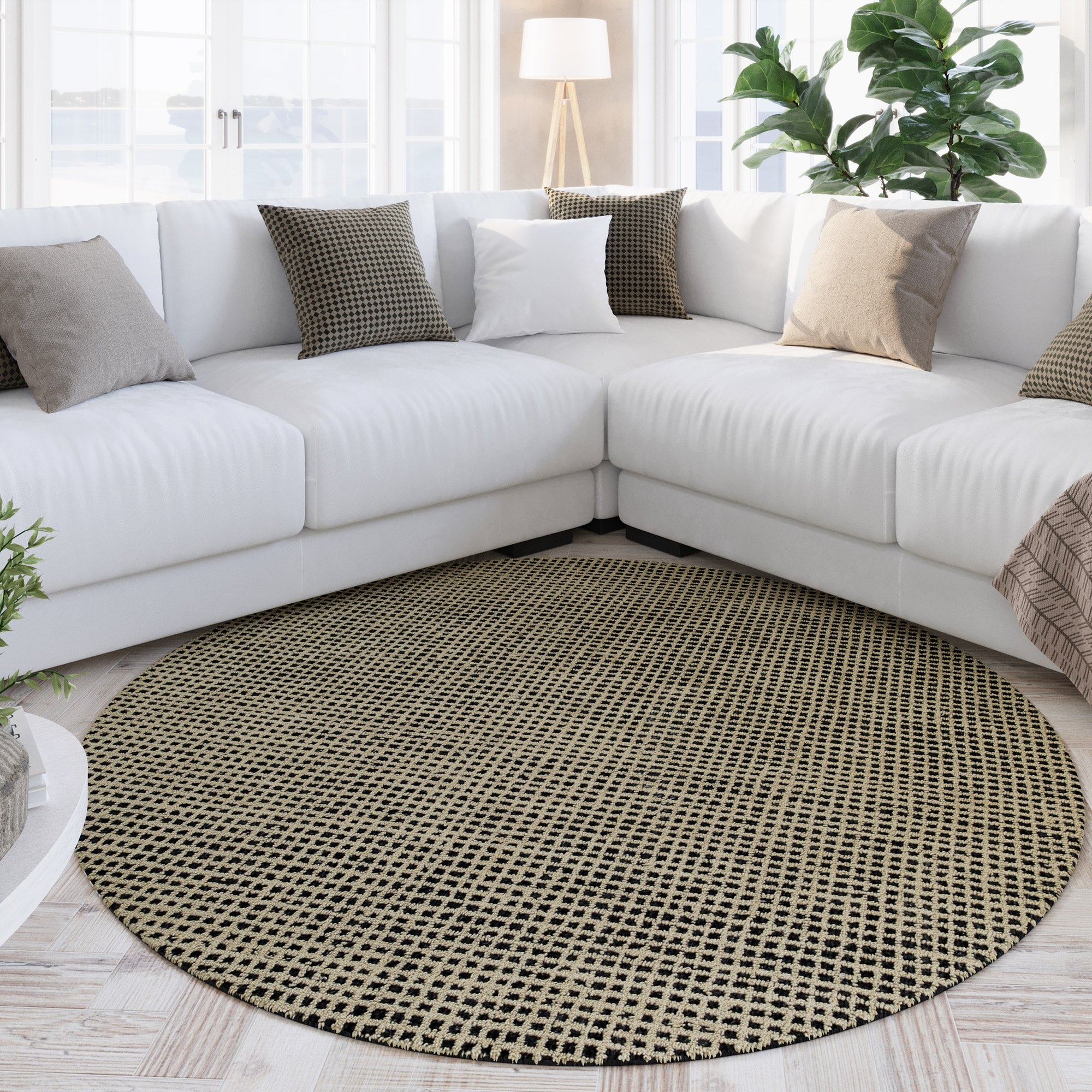 hamptons-by-weconhome-twentynine-kurzflor-teppich-rund-sand-beige image 4