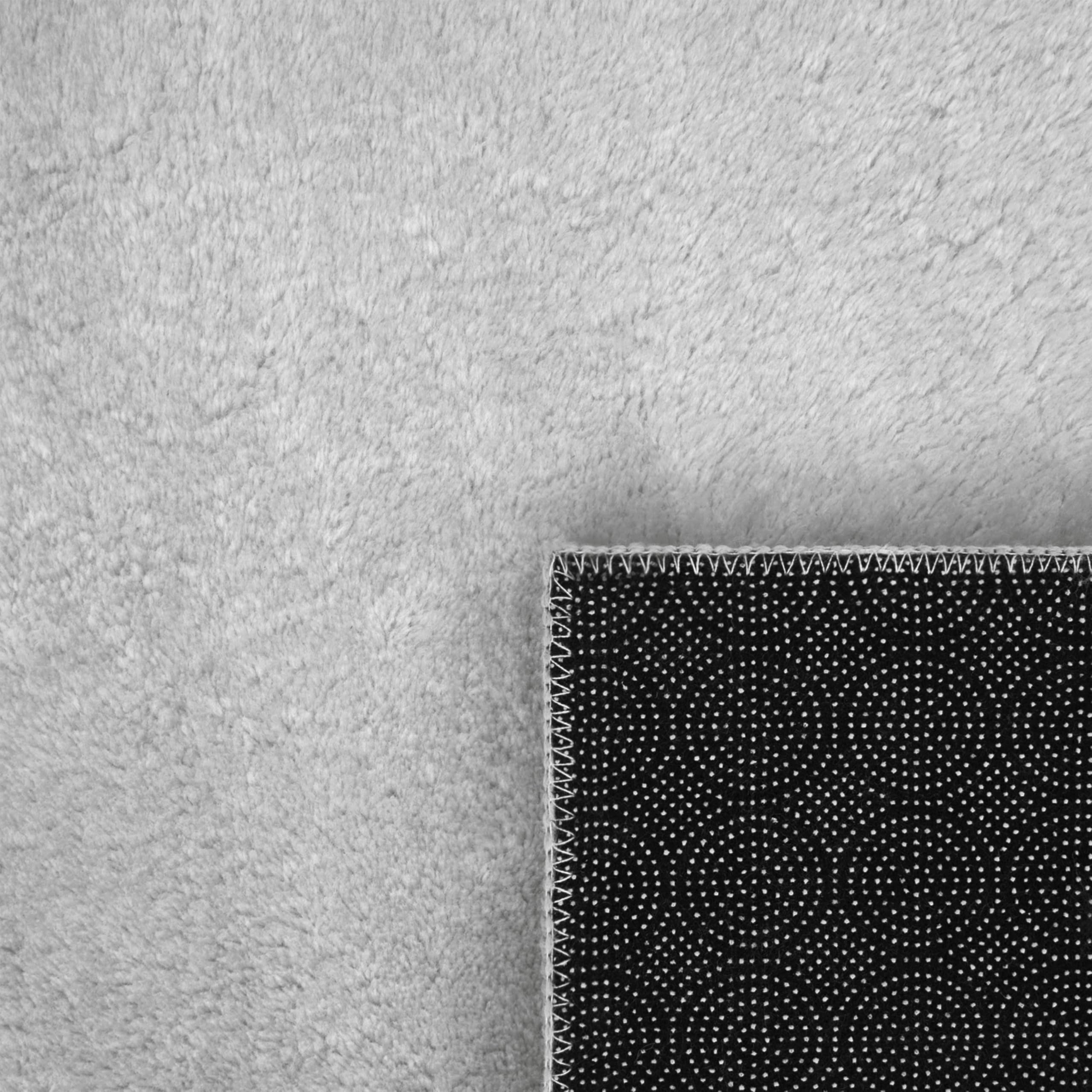 paco-home-kurzflor-teppich-style-200-cm-rund-silber-rutschfest-modern image 4