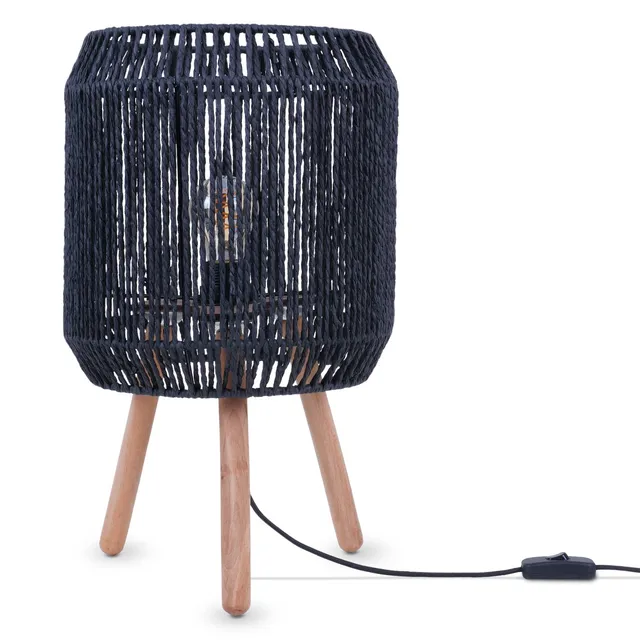 paco-home-tischlampe-volta-korb-typ-5-schwarz-e27 image 1
