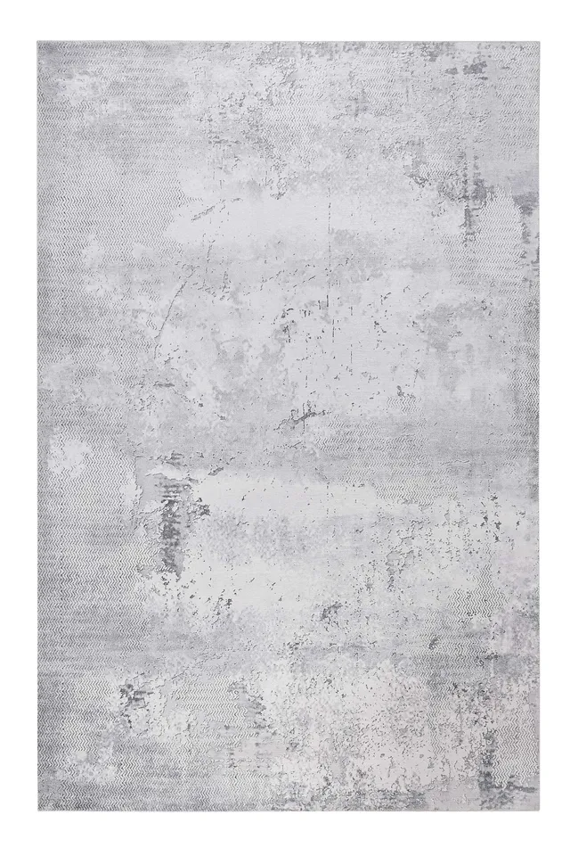 weconhome-kurzflor-teppich-radiate-grau-vintage-eckig image 1