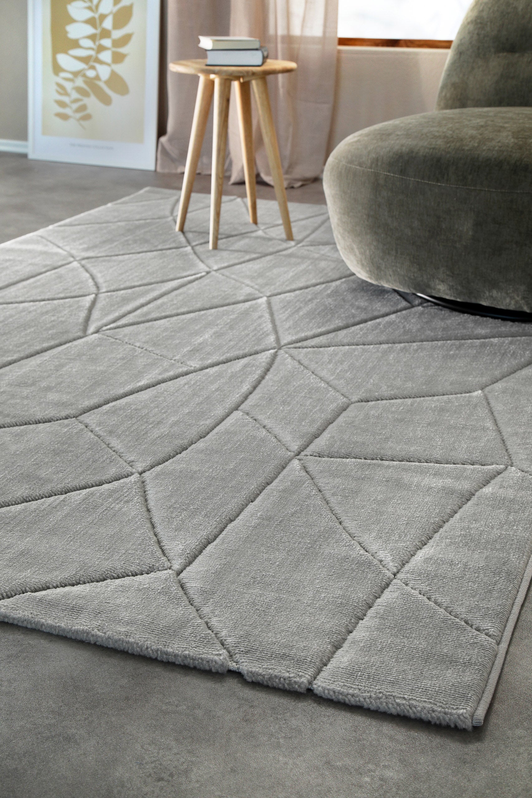 weconhome-unplugged-kurzflorteppich-grau-geometrisch image 7