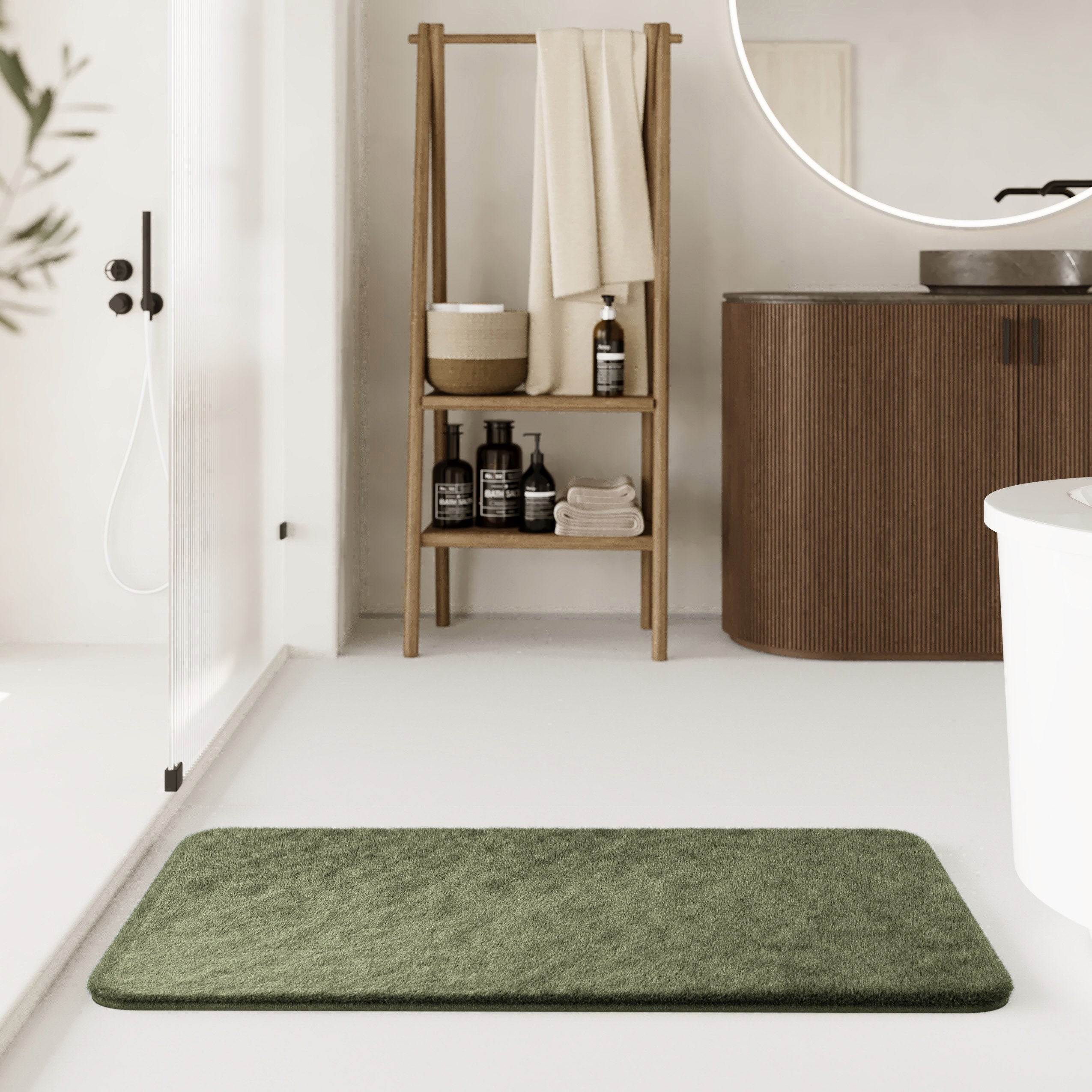 weconhome-basics-emil-badteppich-oliv-gr-n-rabbithair-look image 1