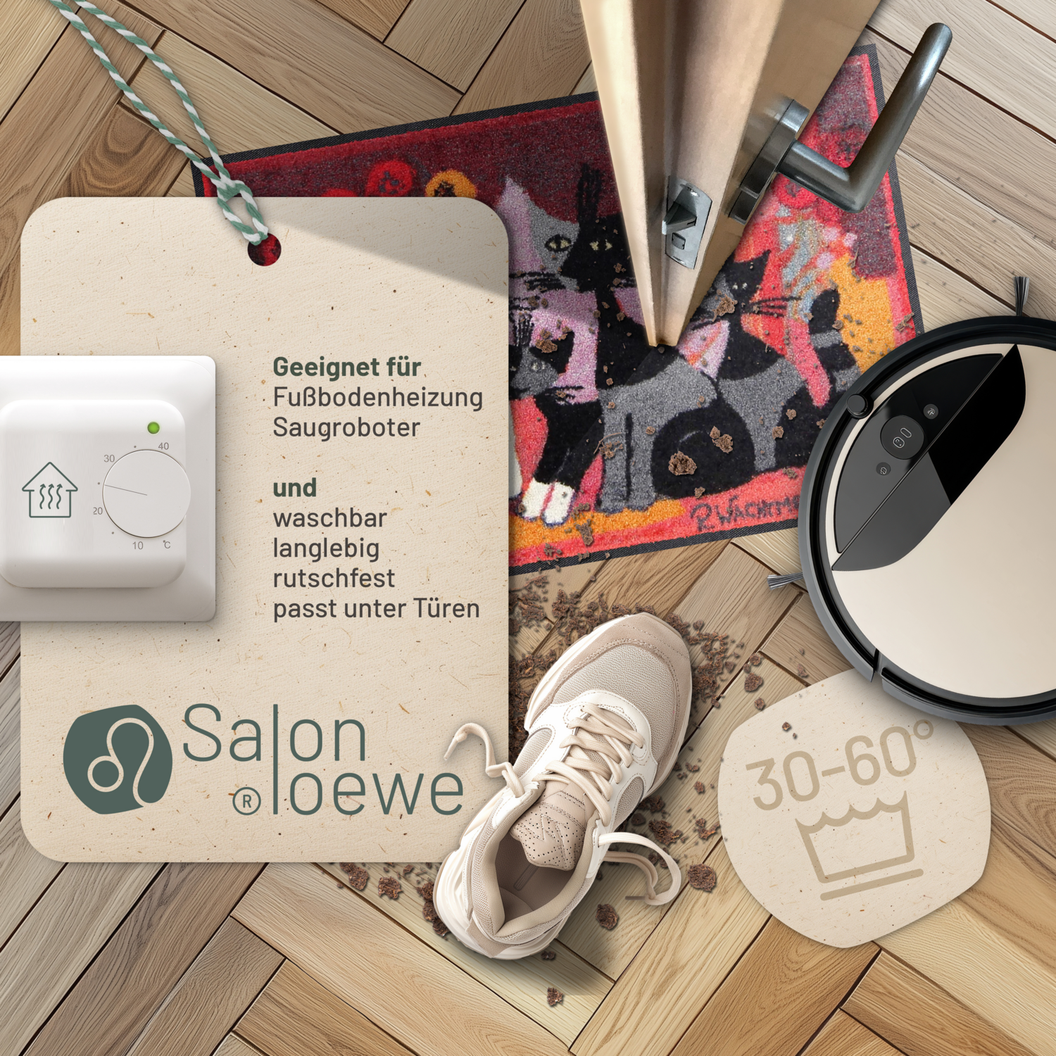 salonloewe-festa-dei-gatti-eingangsmatte-50-x-75-cm-waschbare-polyamid-fu-matte- image 3