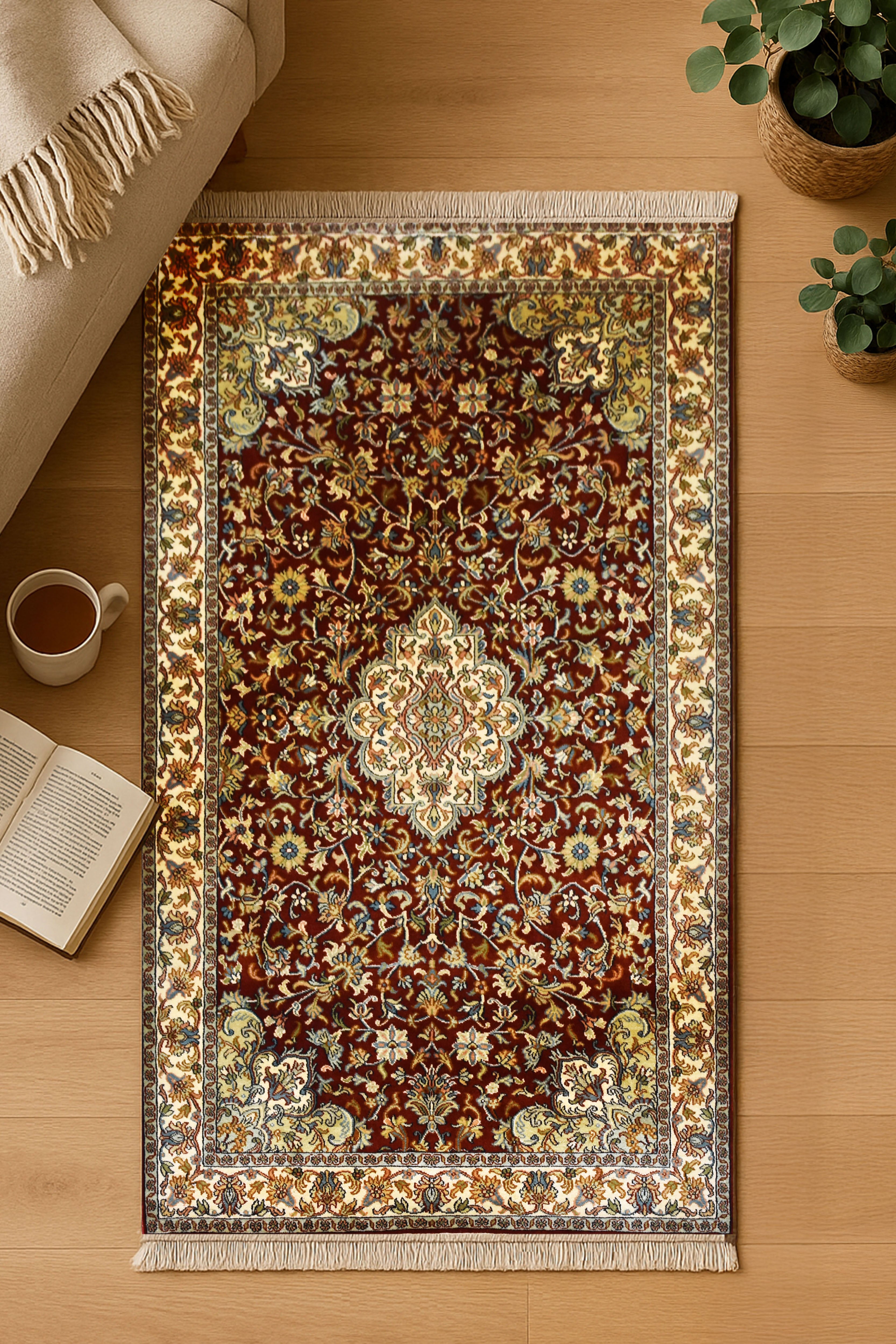 kayoom-kashan-8075-multi-orient-teppich-95x152-cm image 3