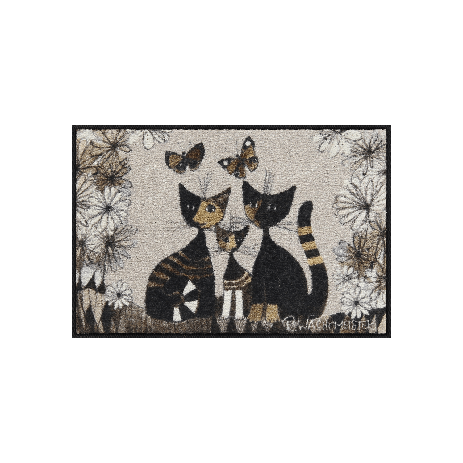 salonloewe-gatti-con-fiori-eingangsmatte-50-x-75-cm-katzenmotiv-fu-matte-aus-pol image 1