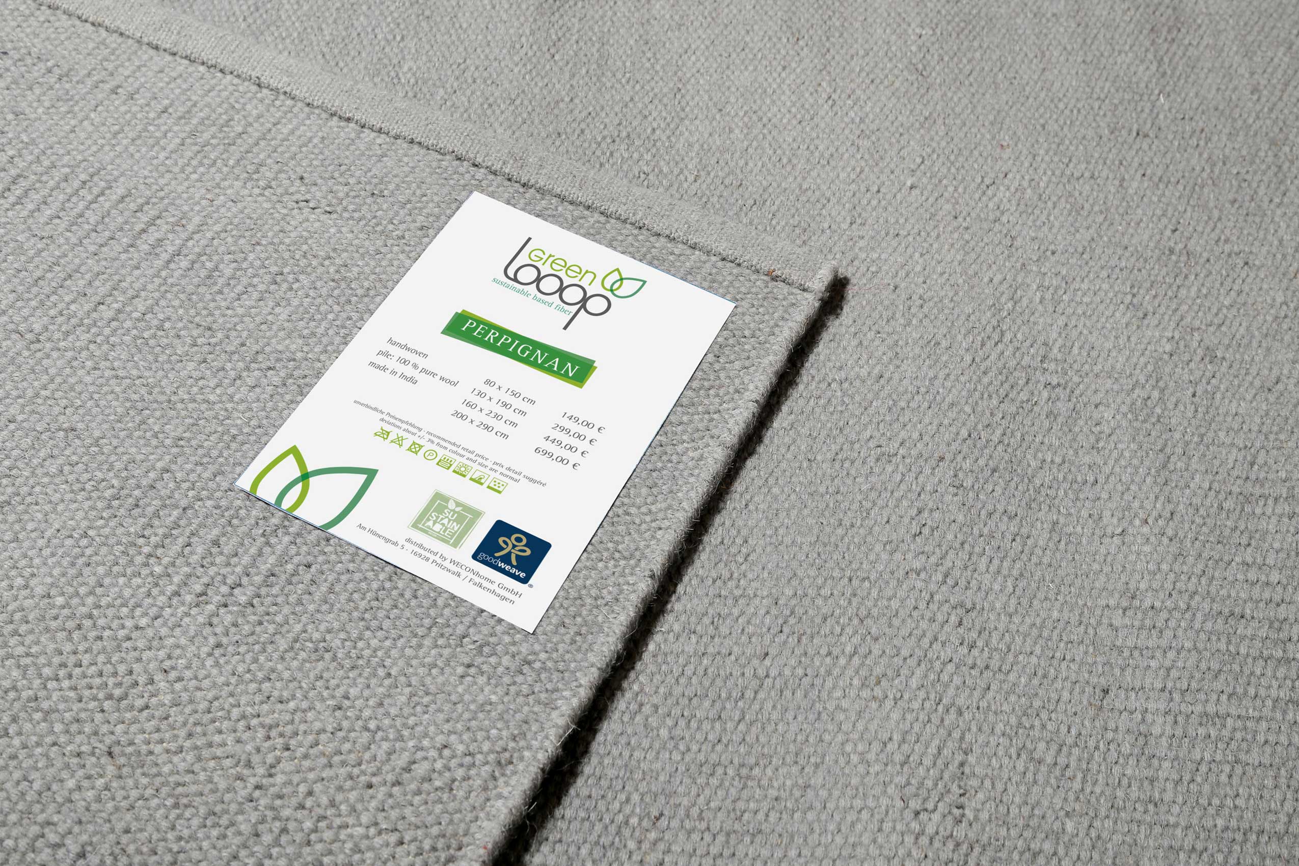 weconhome-perpignan-green-looop-kelim-teppich-grau-wolle image 4