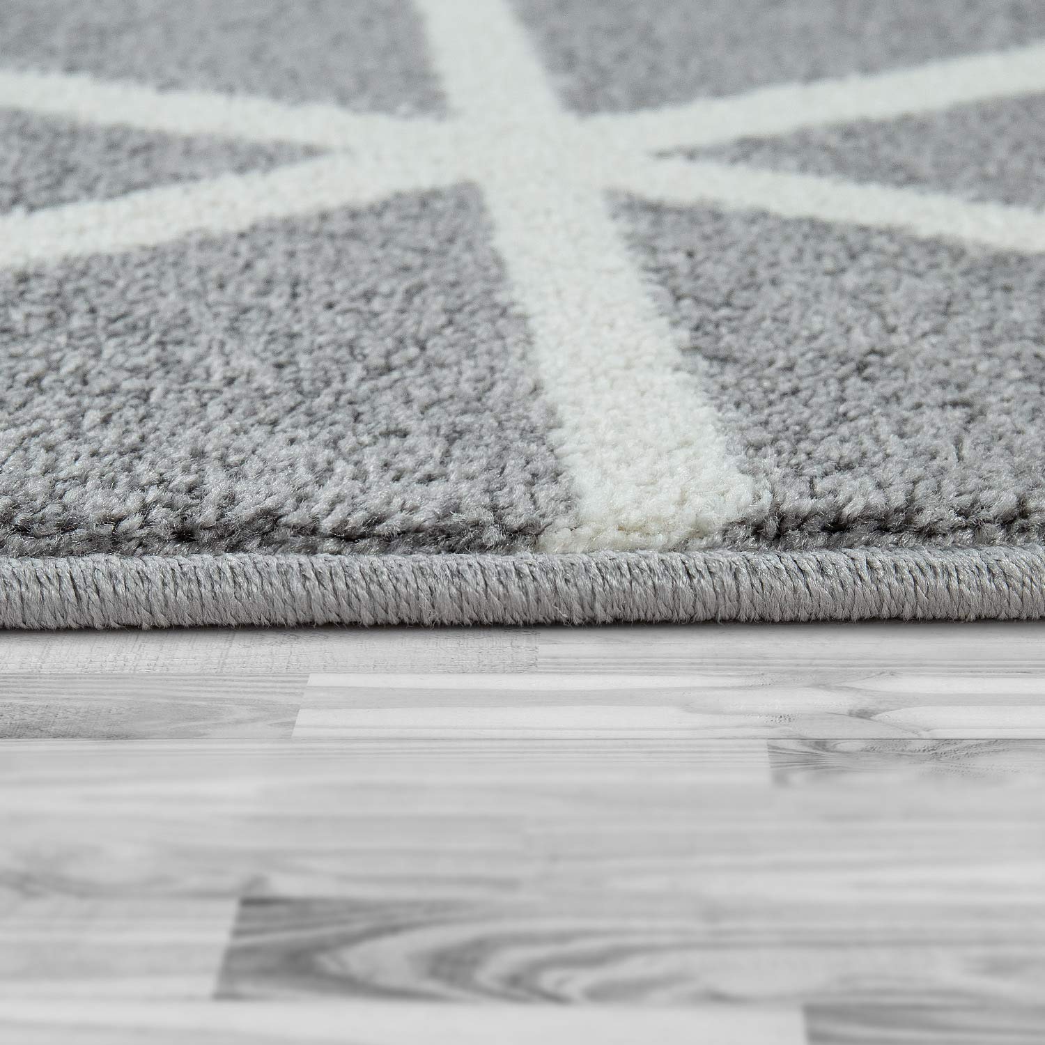 paco-home-wohnzimmer-teppich-skandi-rauten-60x100-cm-grau image 2