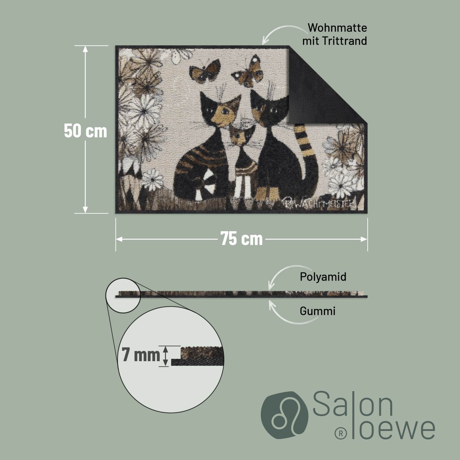 salonloewe-gatti-con-fiori-eingangsmatte-50-x-75-cm-katzenmotiv-fu-matte-aus-pol image 4