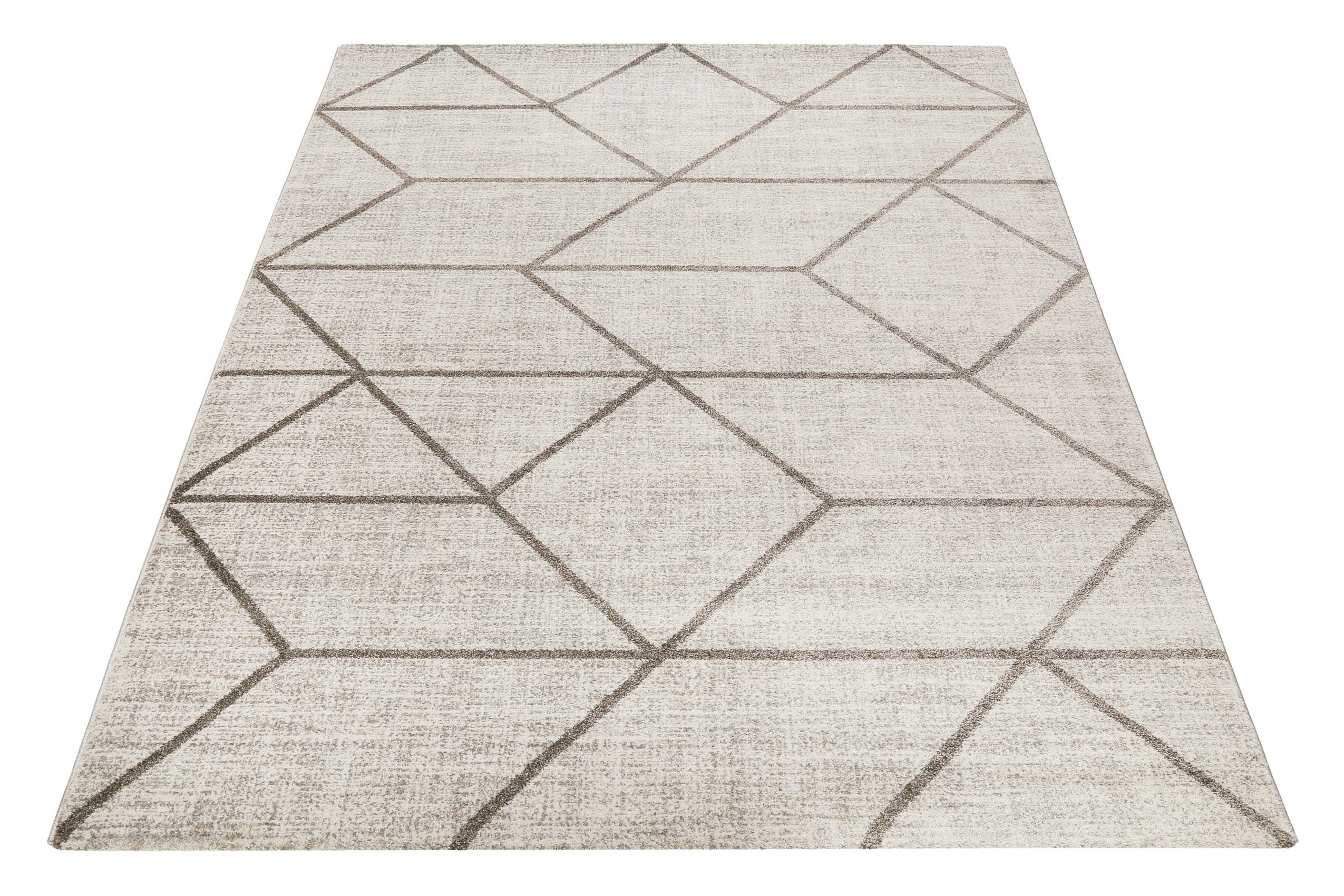 weconhome-bossa-lounge-kurzflor-teppich-beige-taupe-3d-optik-pflegeleicht-oeko-t image 2