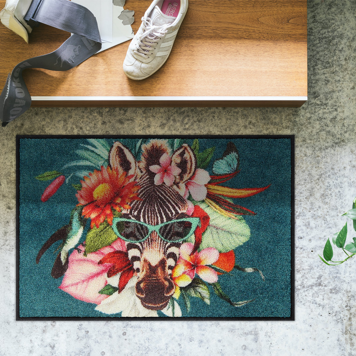 salonloewe-funky-ziggy-eingangsmatte-50-x-75-cm-schmutzfangmatte-im-designlook image 2