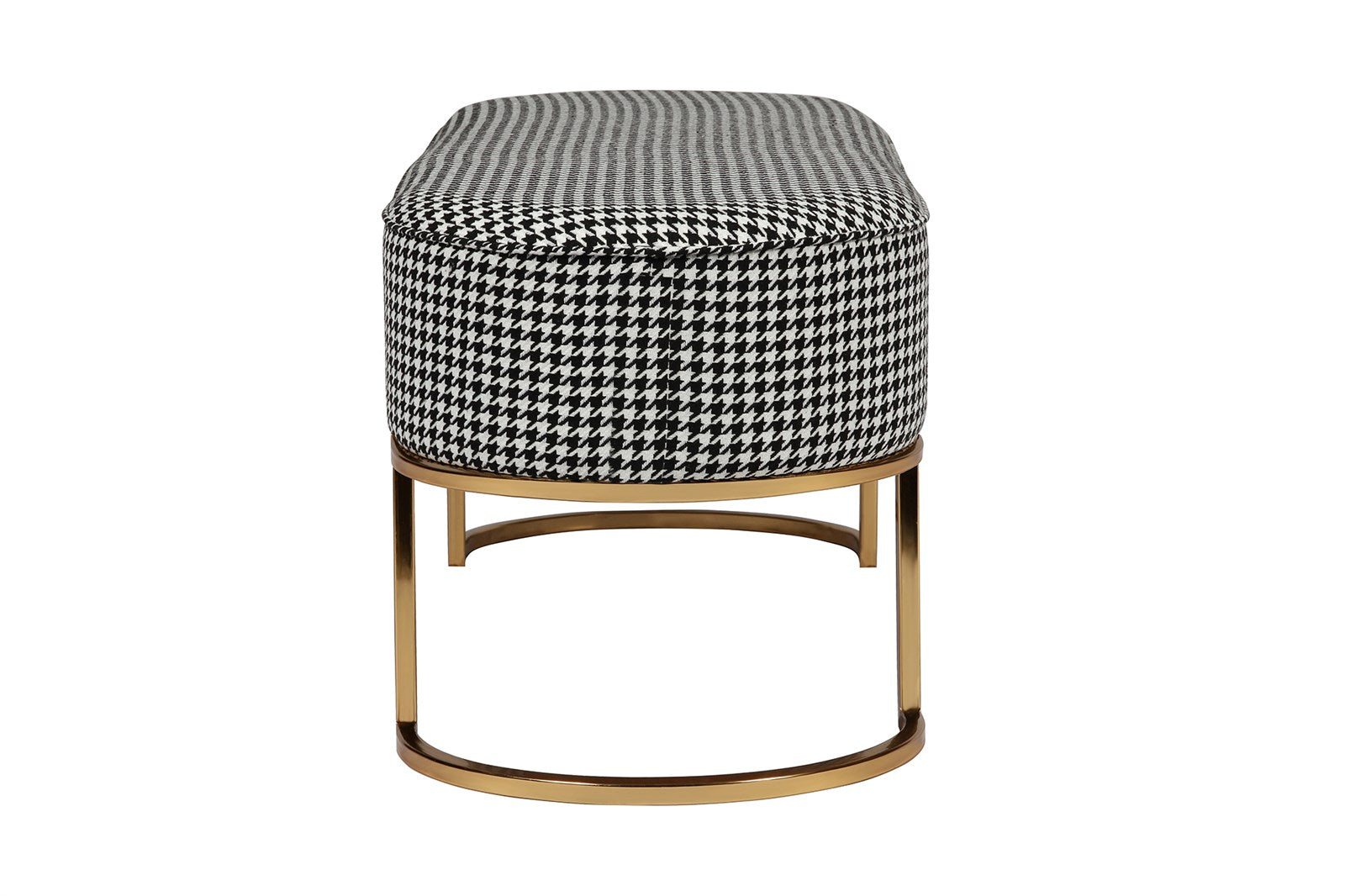 kayoom-sitzbank-athea-125-elegante-bank-im-hahnentrittmuster-goldene-metallbeine image 4
