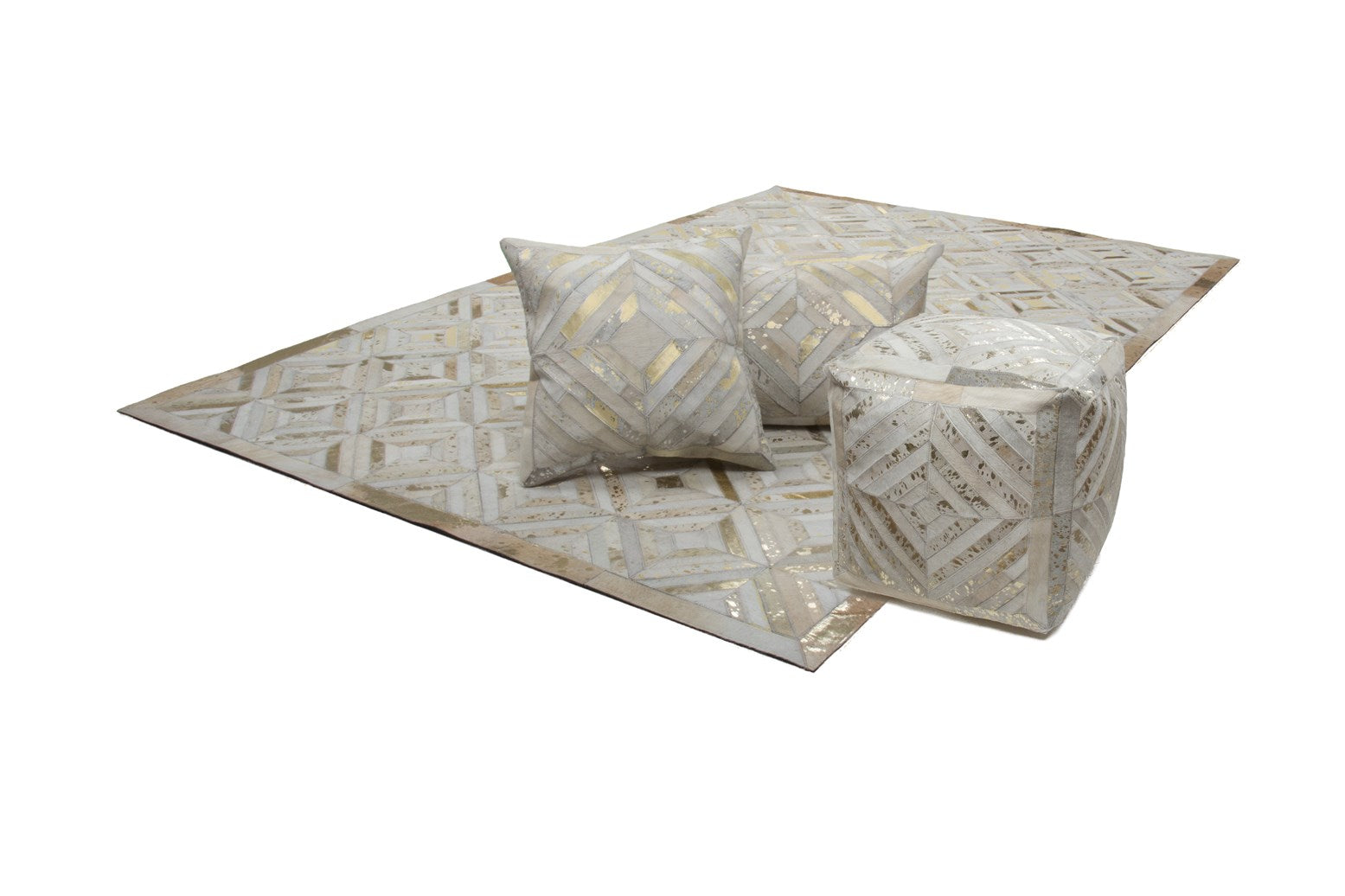 kayoom-spark-pouf-410-leder-sitzkissen-mit-rautenmuster image 3