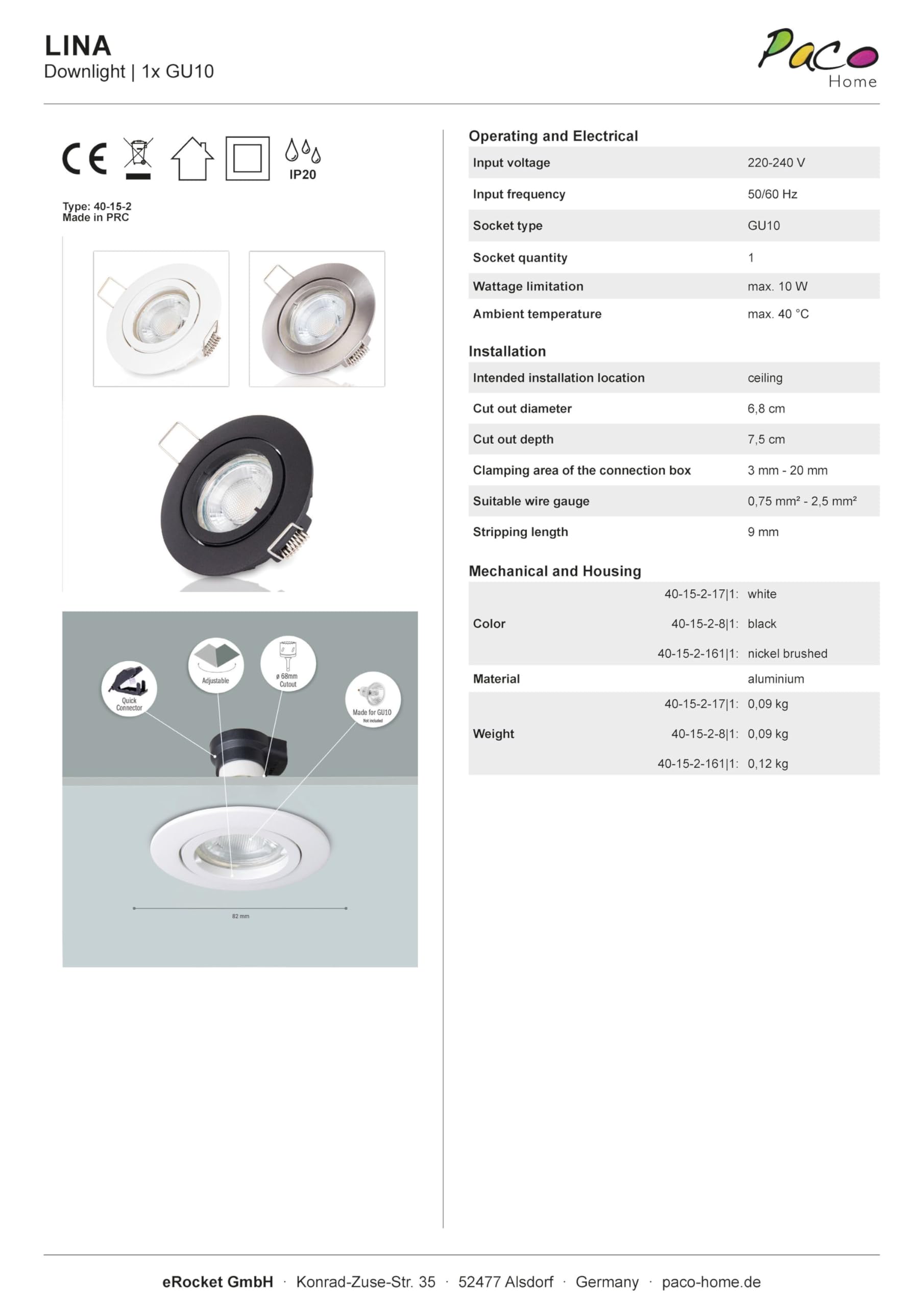 paco-home-einbaustrahler-volta-6er-set-gu10-schwenkbar-schwarz image 8