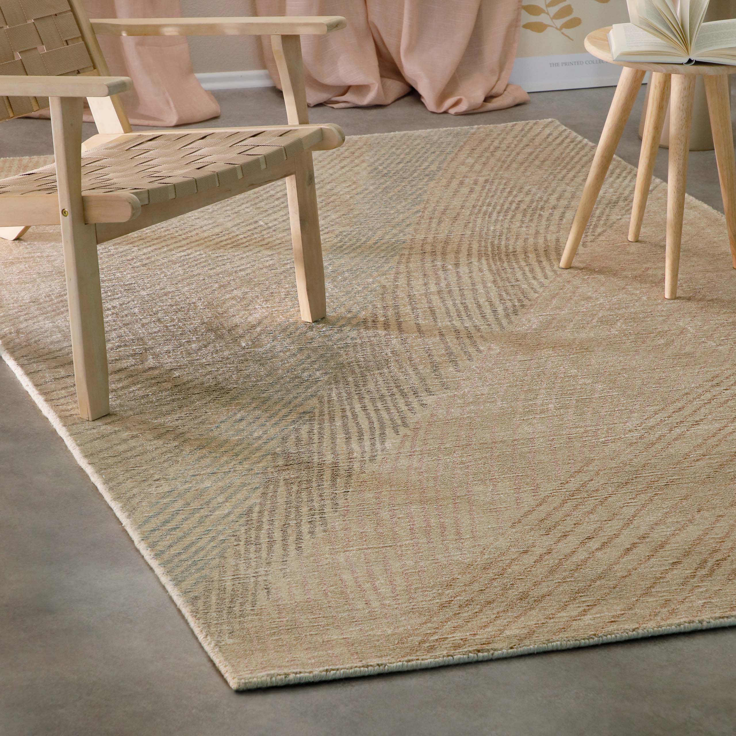 weconhome-kurzflorteppich-skai-beige-viskose-schurwolle-handgetuftet image 2
