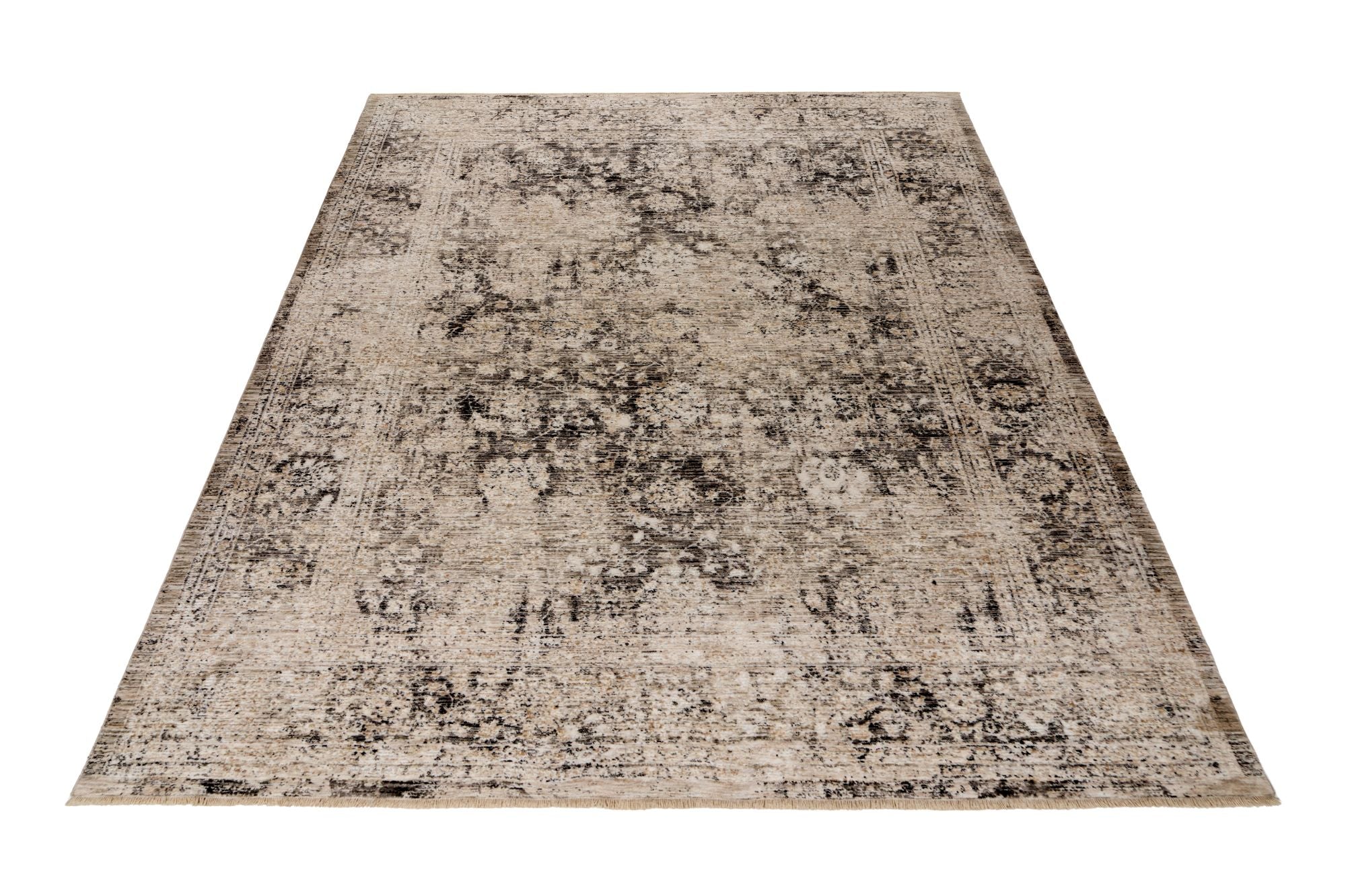 kayoom-amora-258-teppich-grauer-kurzflor-11-mm-polyester-pflegeleicht image 3